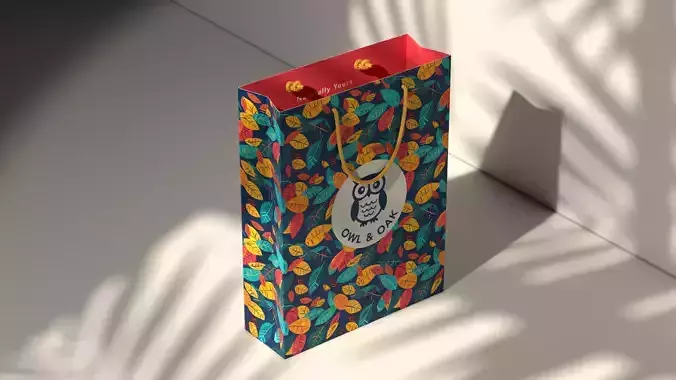 Shopping Paper Bag 3D model