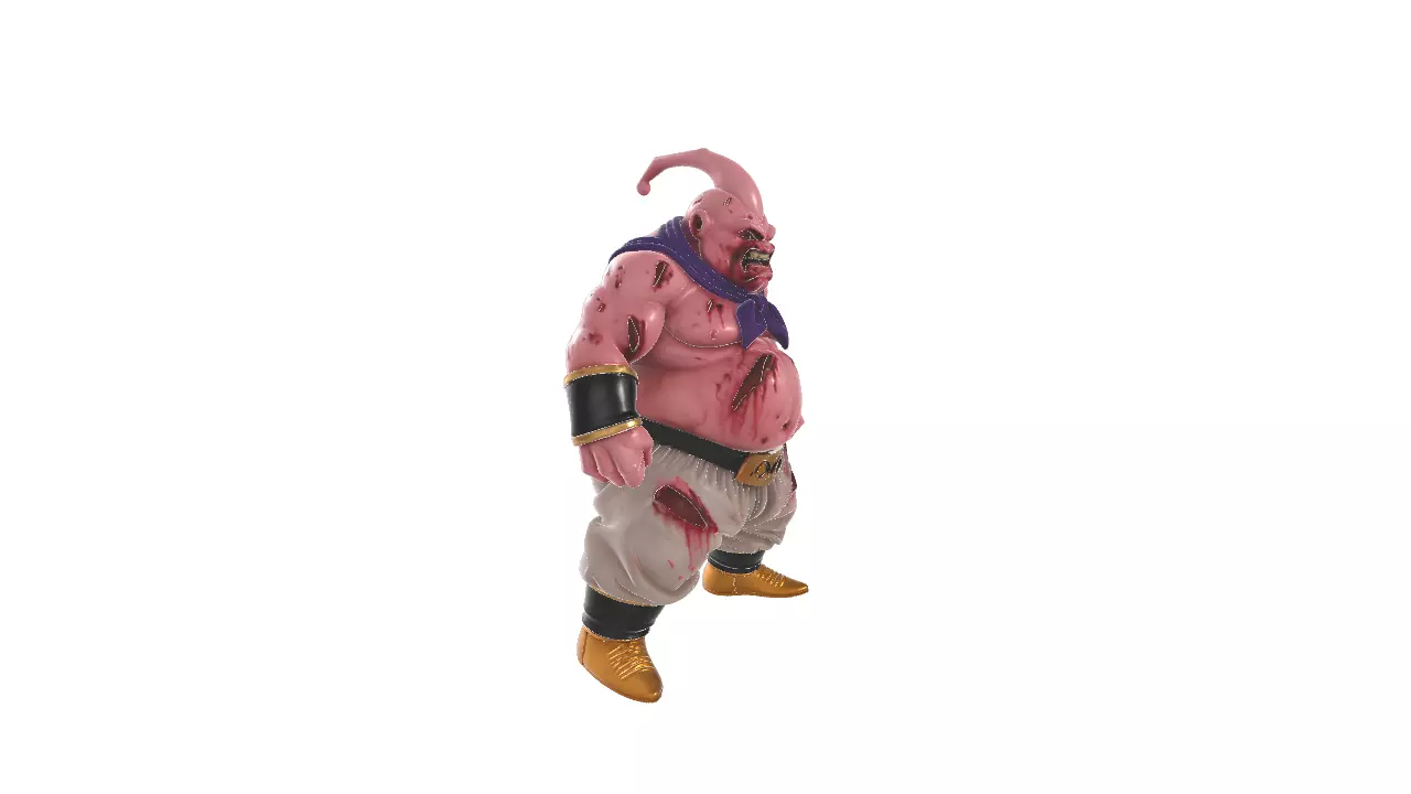  Majin Buu Battle-Damaged Figurine Dragon Ball 3D print model_3