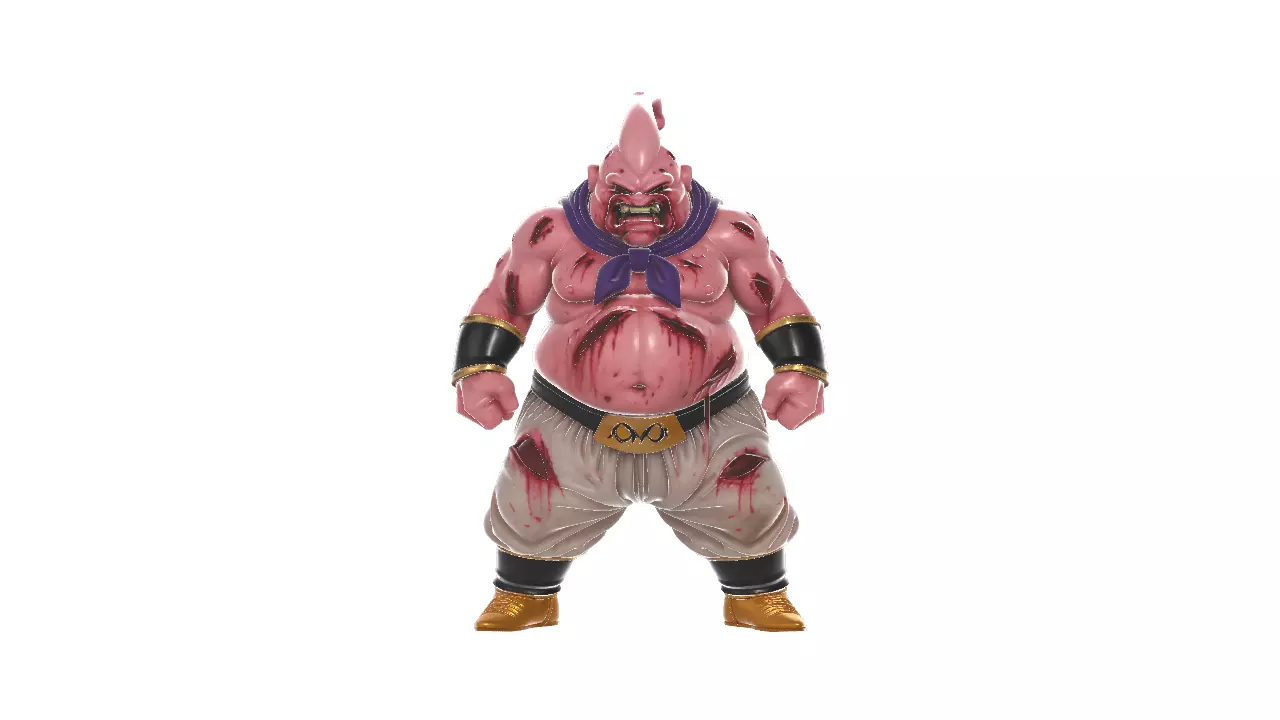  Majin Buu Battle-Damaged Figurine Dragon Ball 3D print model_0