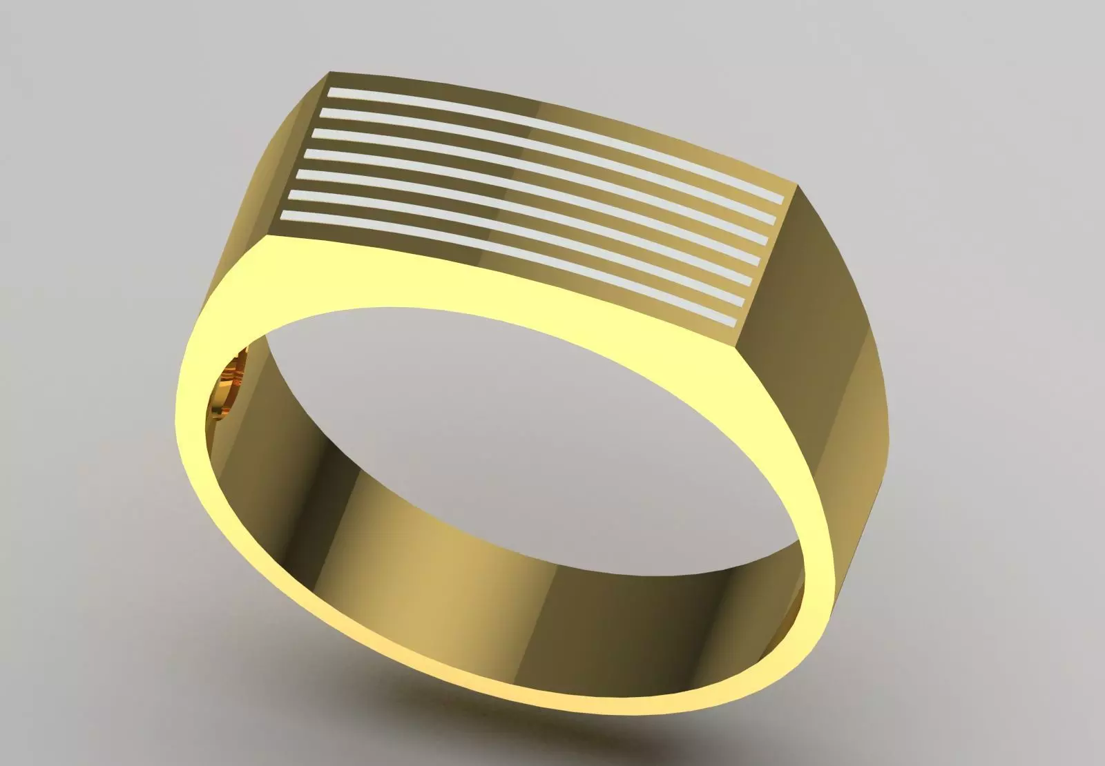 Man Gold stl Ring with Lines Design Model mr0244 3D print model_17
