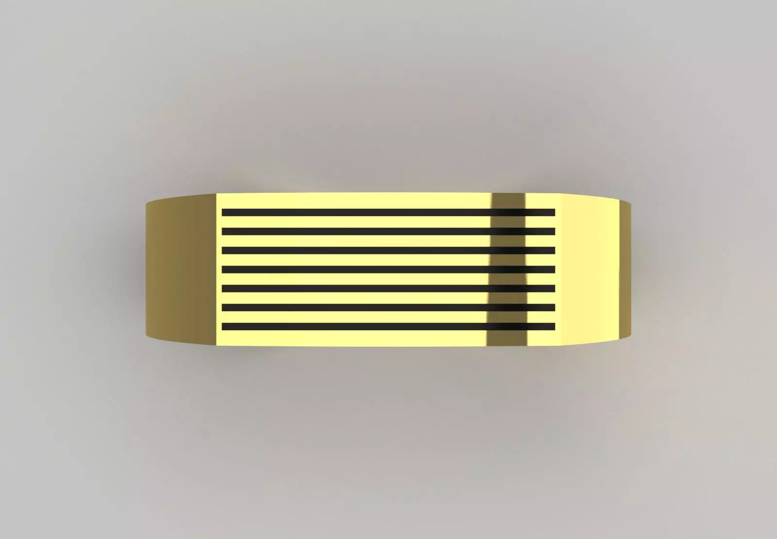 Man Gold stl Ring with Lines Design Model mr0244 3D print model_3