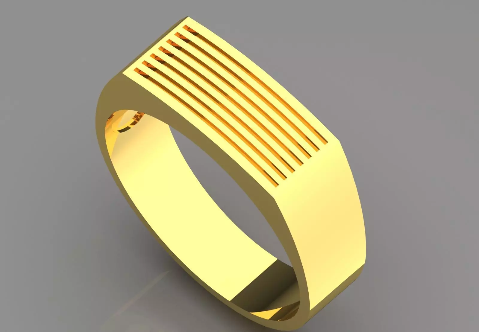 Man Gold stl Ring with Lines Design Model mr0244 3D print model_14