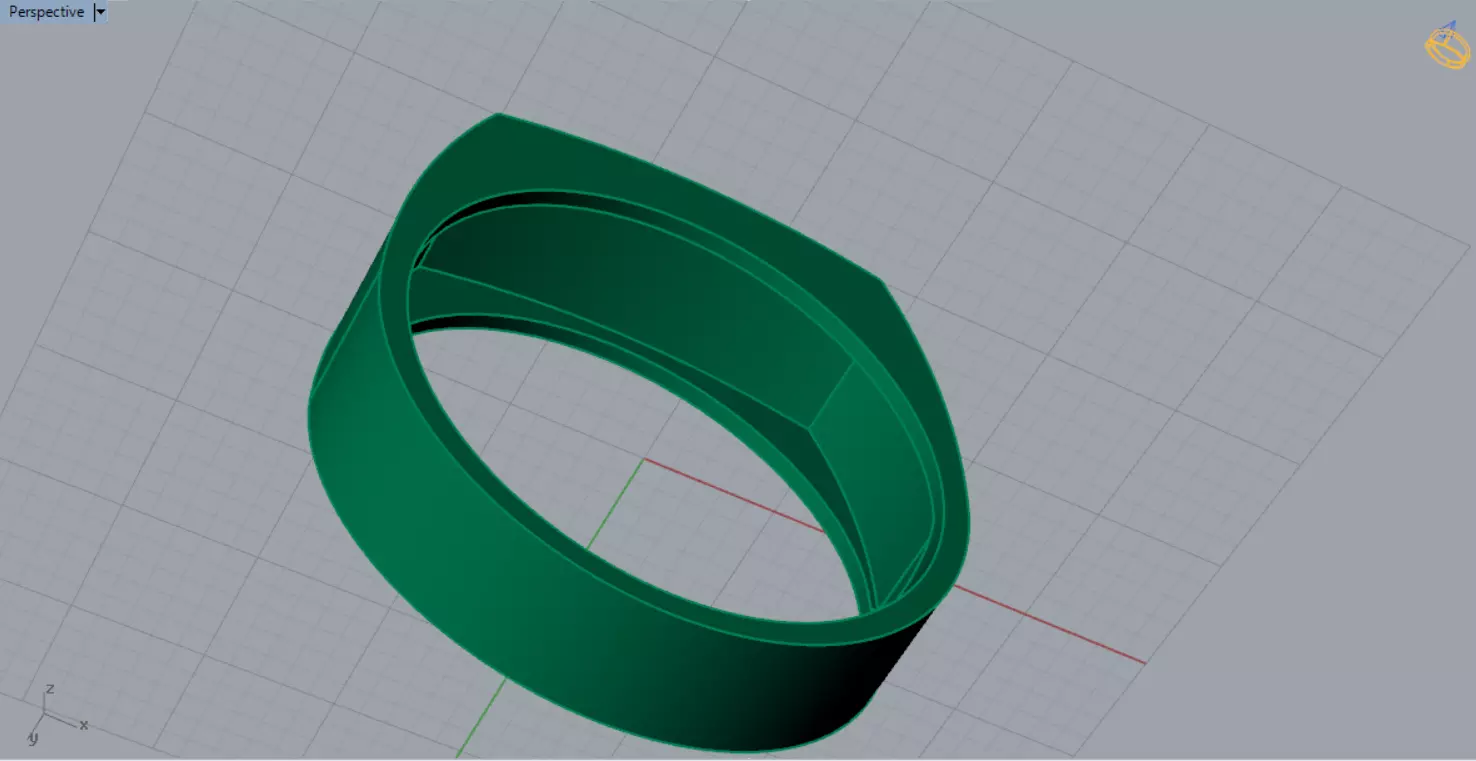 Man Gold stl Ring with Lines Design Model mr0244 3D print model_6