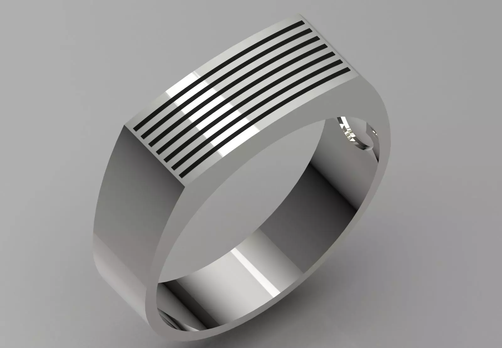 Man Gold stl Ring with Lines Design Model mr0244 3D print model_18