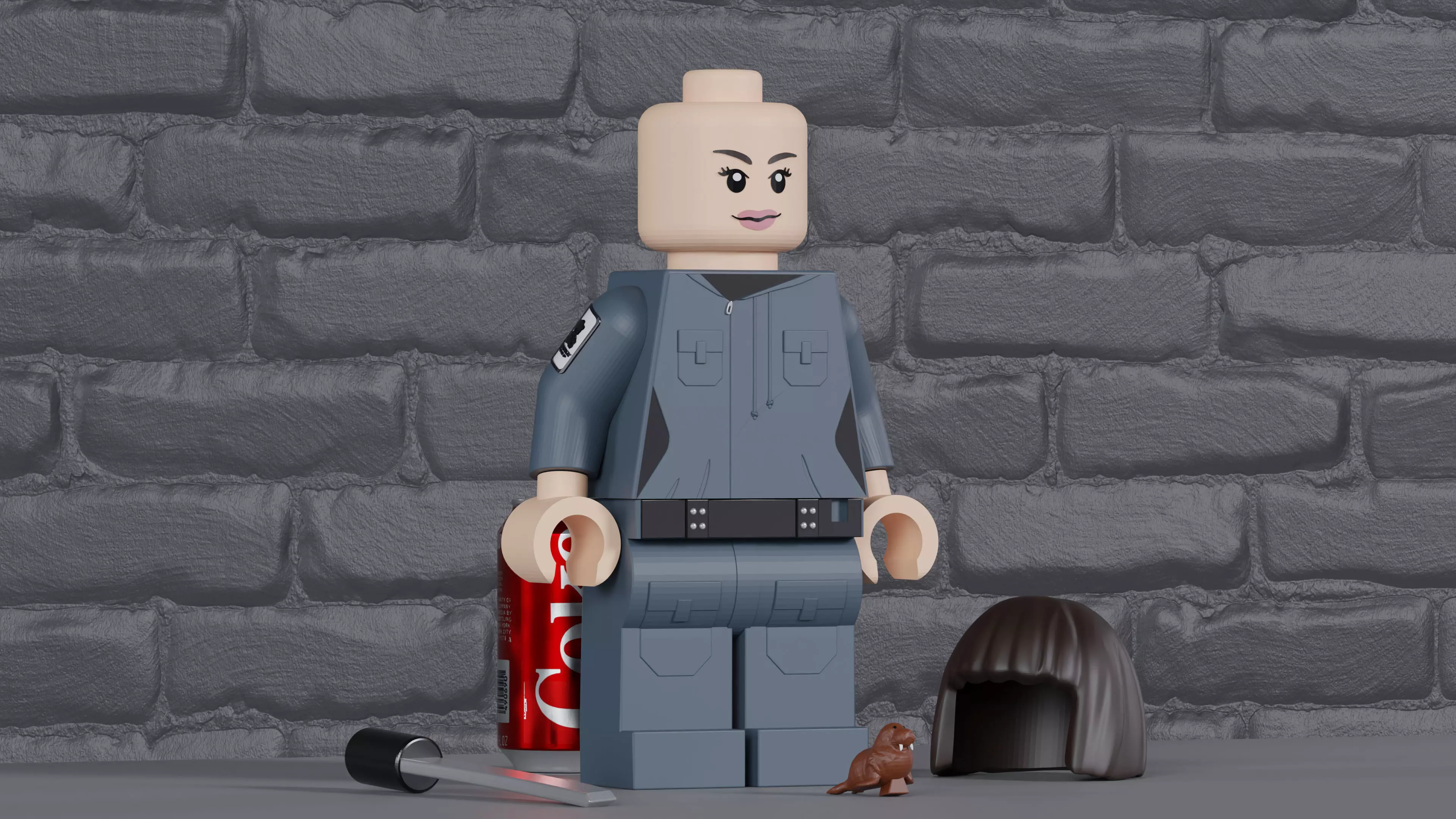 Alien Earth Wendy Lego Maxifig - Fully Articulated 3D print model_2