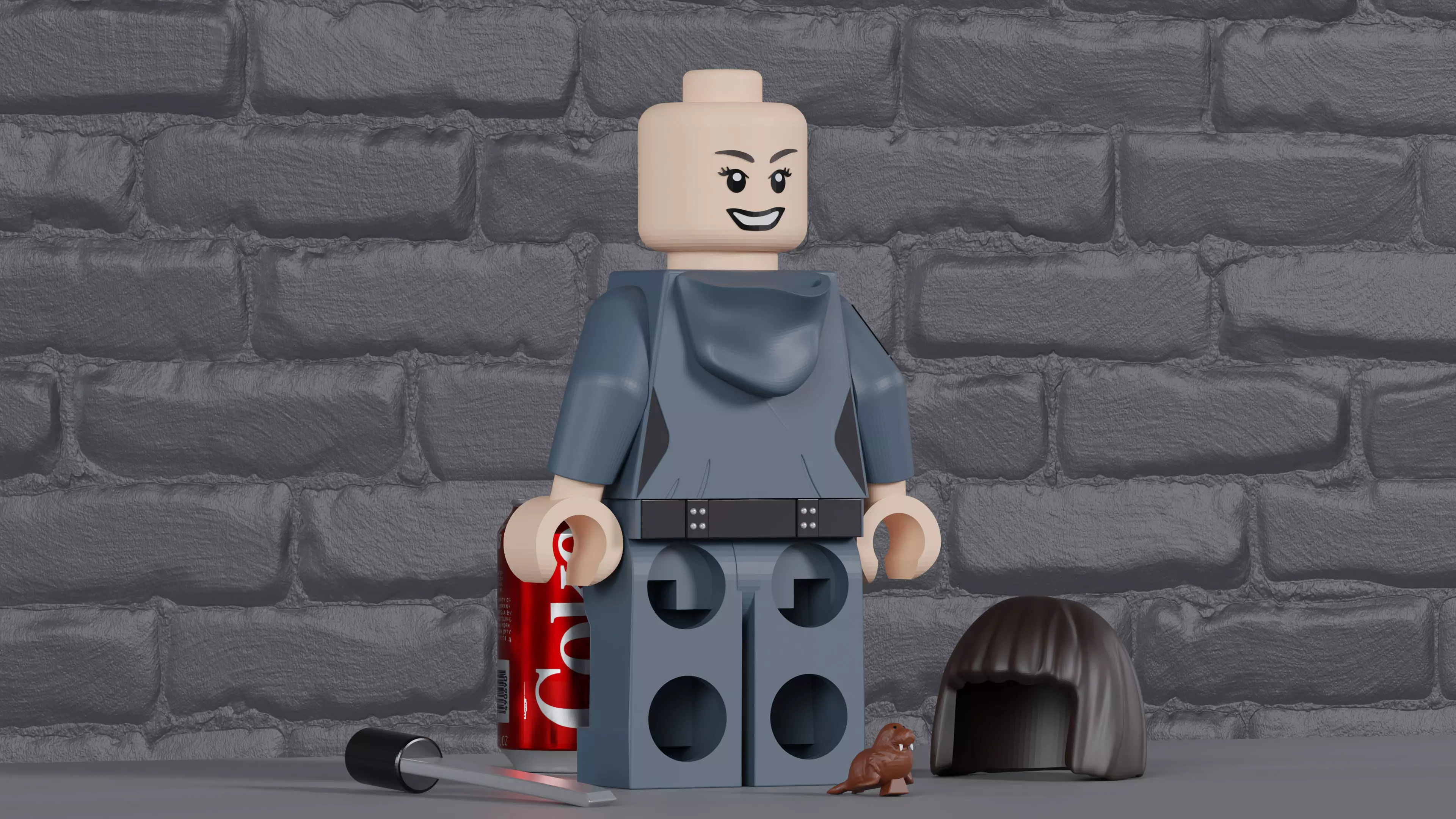 Alien Earth Wendy Lego Maxifig - Fully Articulated 3D print model_3