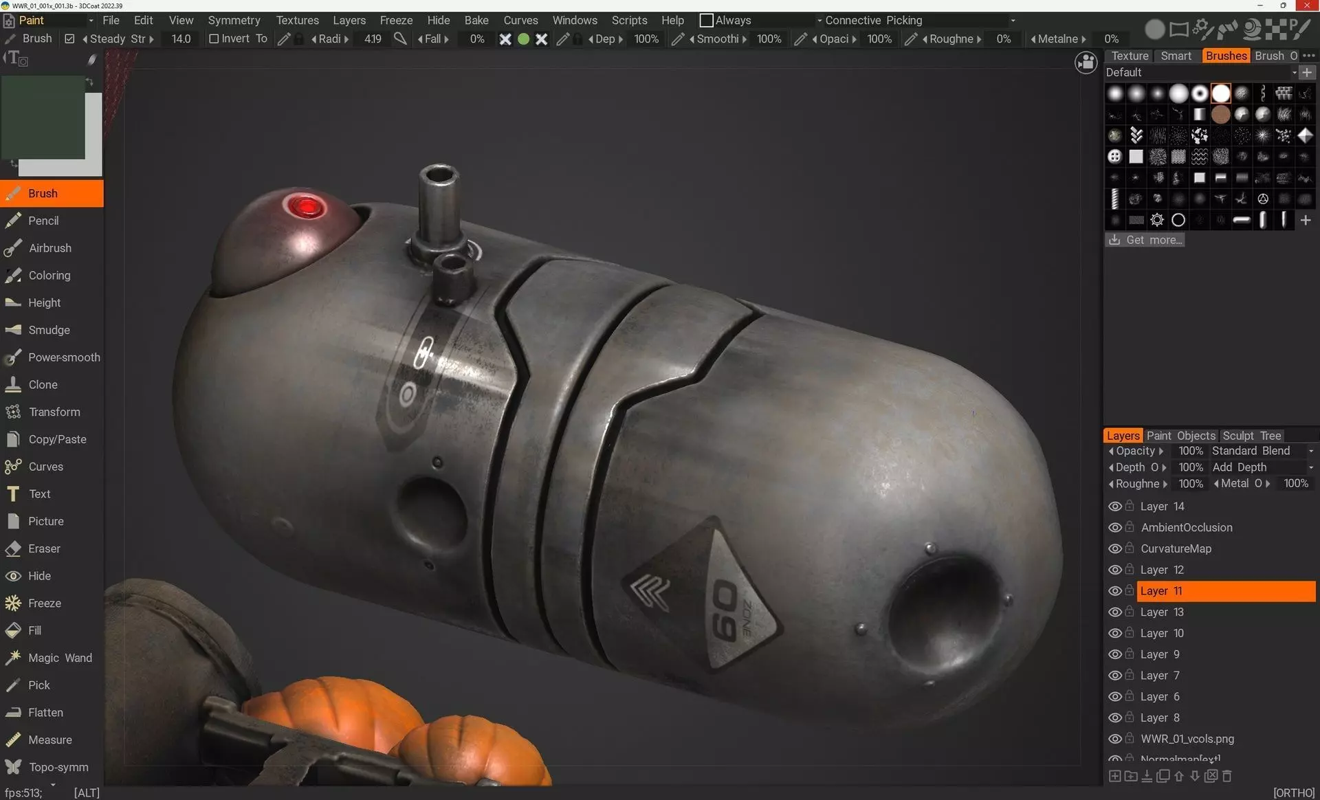 World War Robot Pumpkin Optimizer Low-poly 3D model_10
