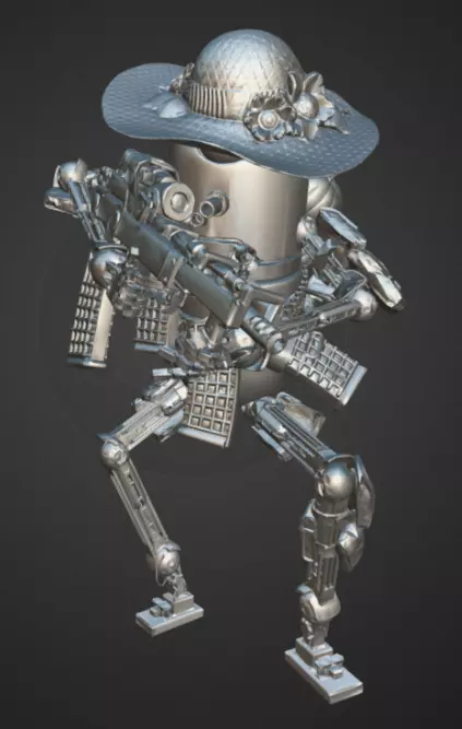 World War Robot Pumpkin Optimizer Low-poly 3D model_18