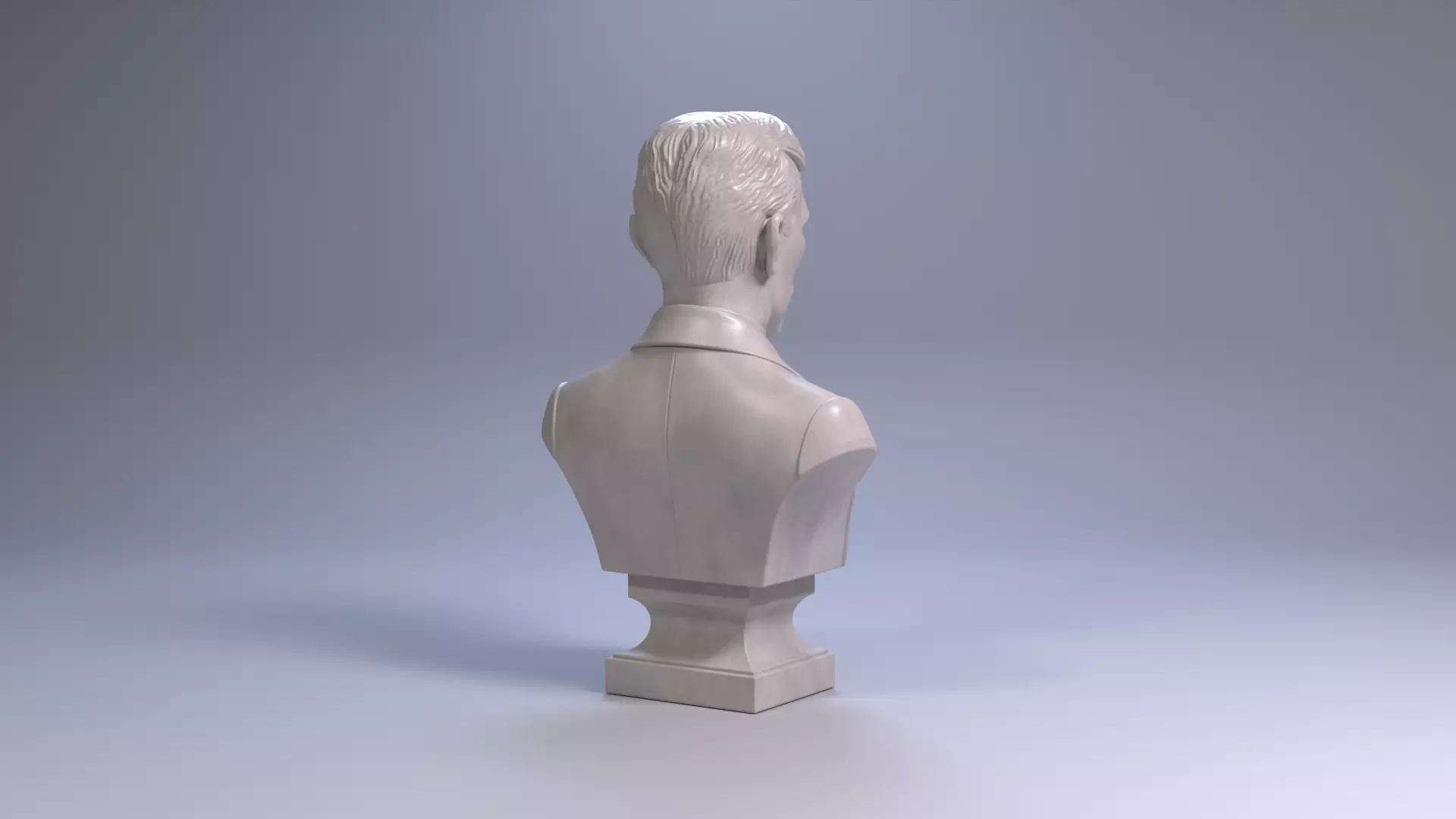 Nikola Tesla Bust Sculpture 3D Print STL Printable Bust 3D print model_19