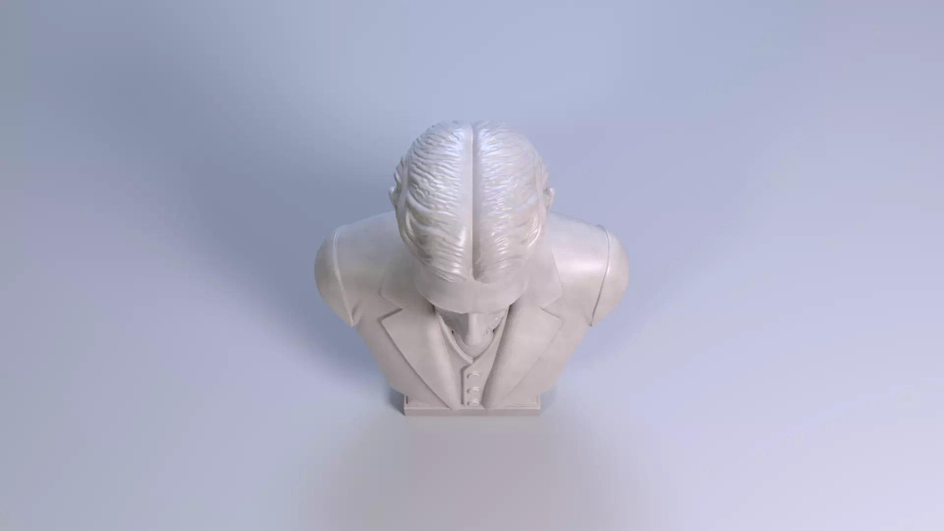 Nikola Tesla Bust Sculpture 3D Print STL Printable Bust 3D print model_8