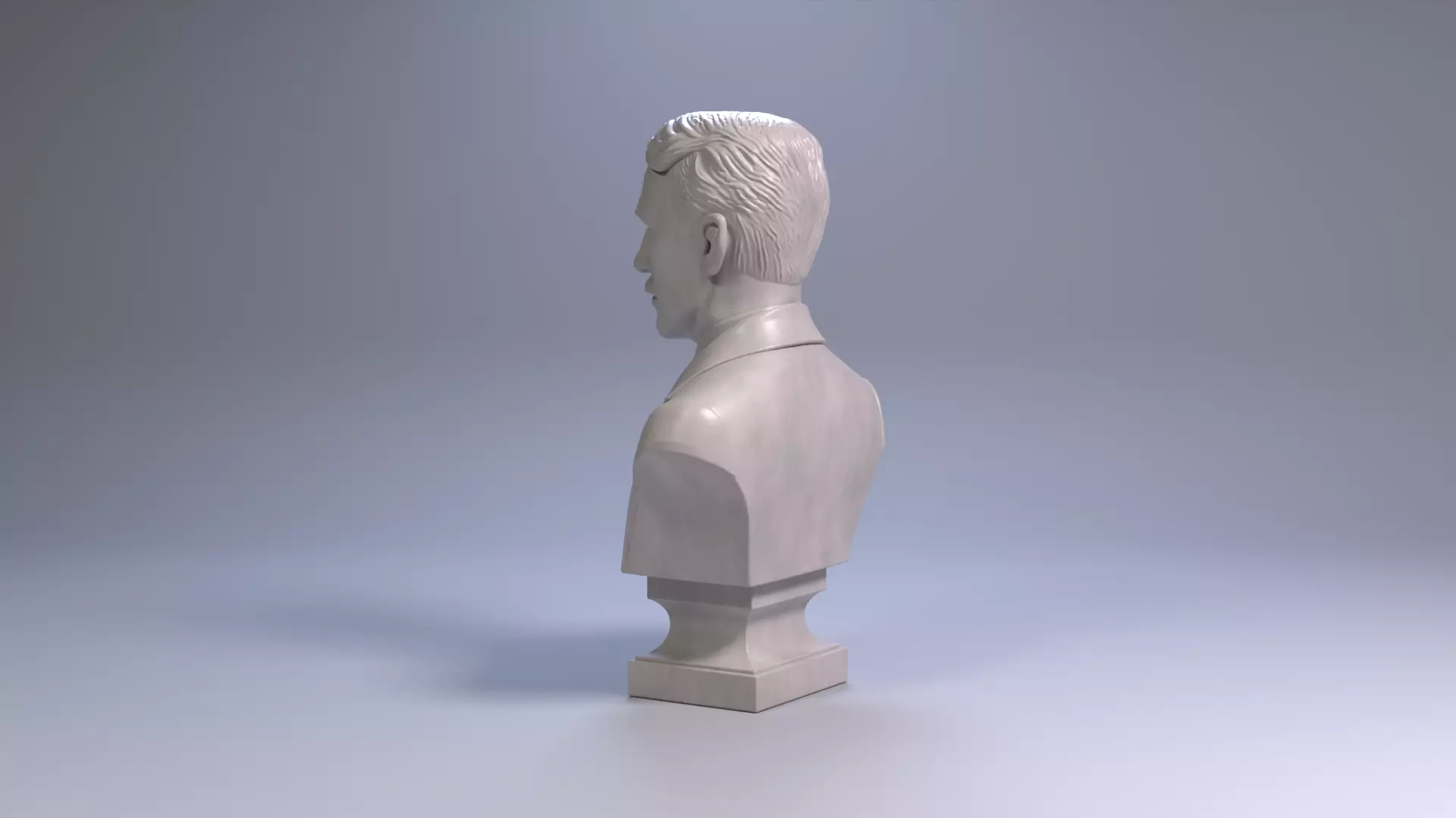 Nikola Tesla Bust Sculpture 3D Print STL Printable Bust 3D print model_17
