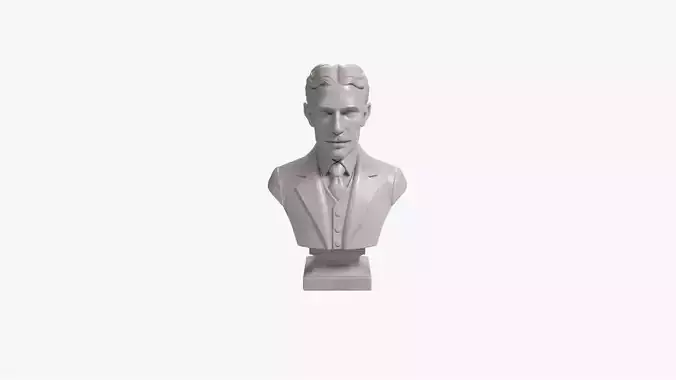 Nikola Tesla Bust Sculpture 3D Print STL Printable Bust