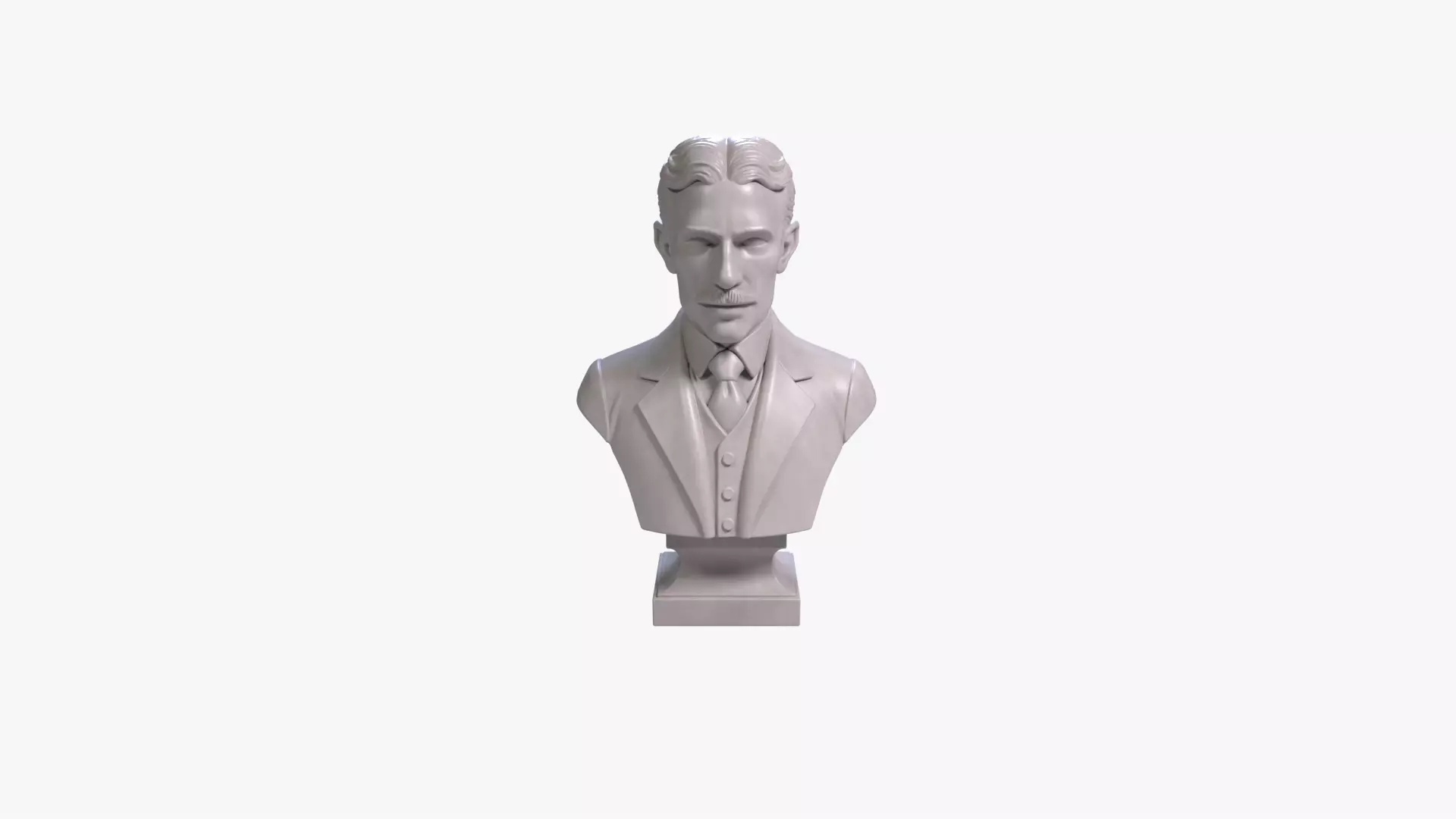 Nikola Tesla Bust Sculpture 3D Print STL Printable Bust 3D print model_0