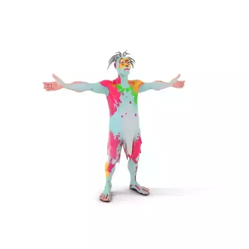 Colorful Creature Model Pack with Detailed Fur Texture Low-poly 3D model Colorful Creature Model Pack with Detailed Fur Texture Low-poly 3D model