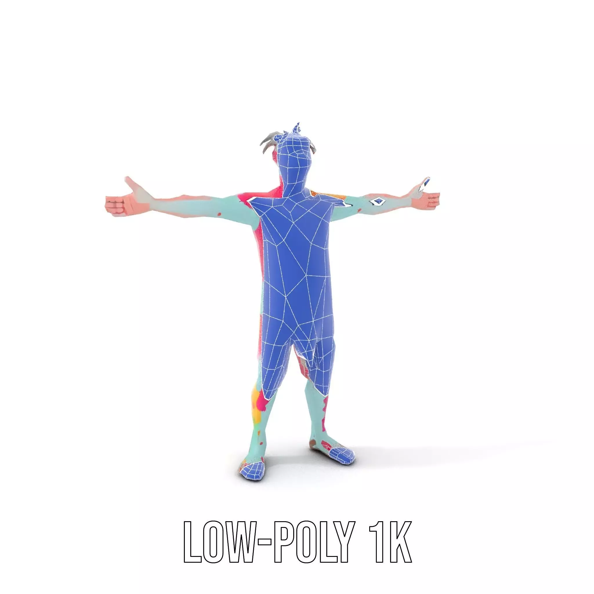 Colorful Creature Model Pack with Detailed Fur Texture Low-poly 3D model_20