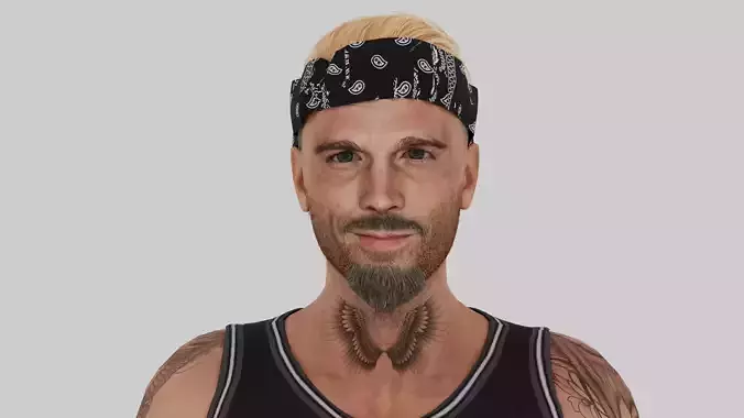 Cam Biker  Rigged 3d Character Model