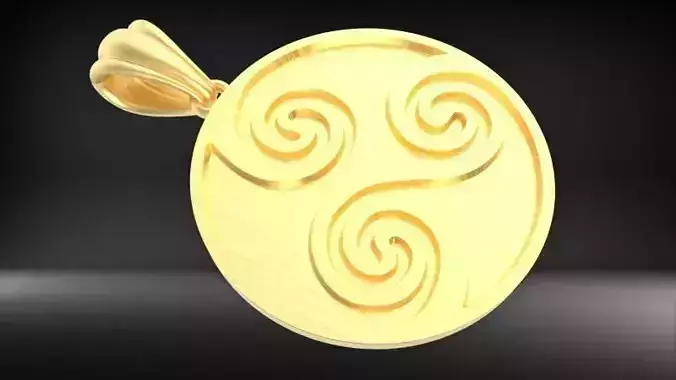 Tioneer Celtic Triskele Triskelion Triple Spiral Pendant