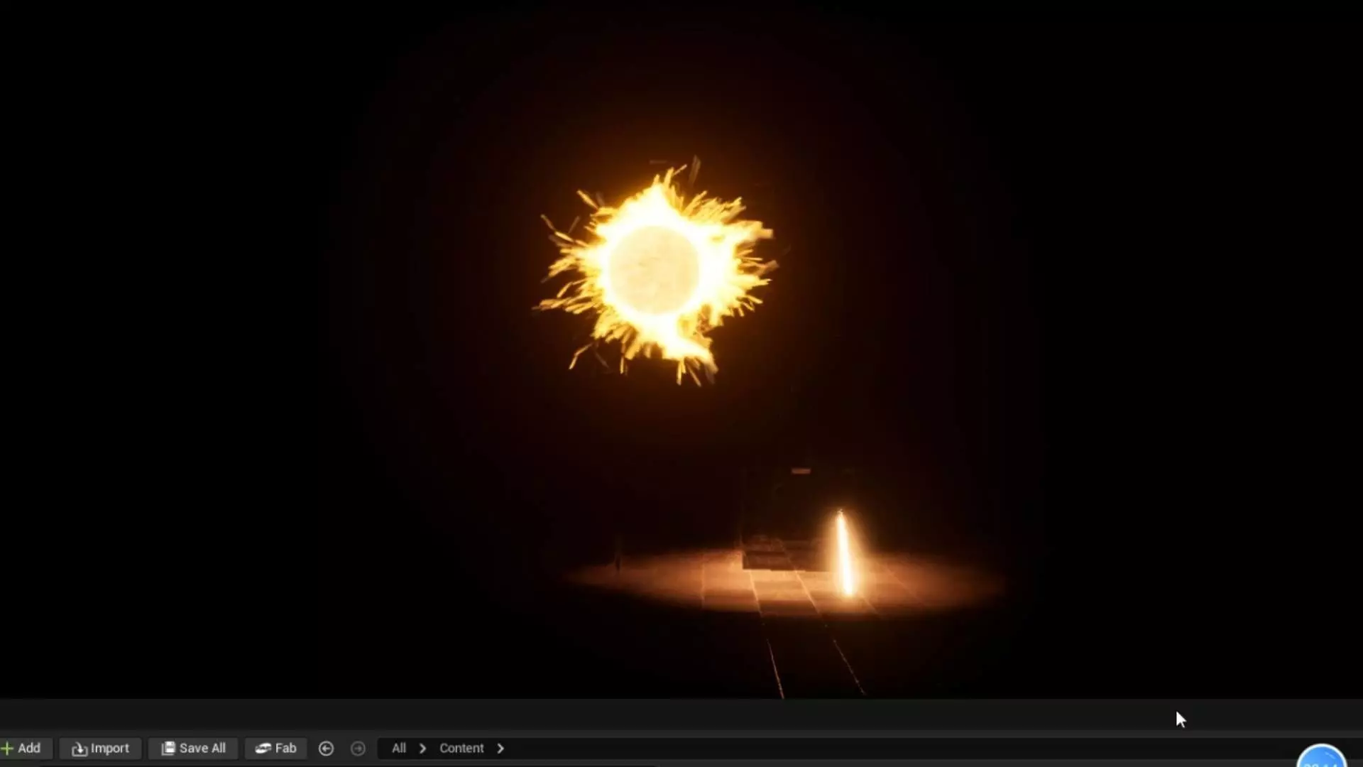 Unreal Engine 5 Sun VFX particles animation 3D model_0