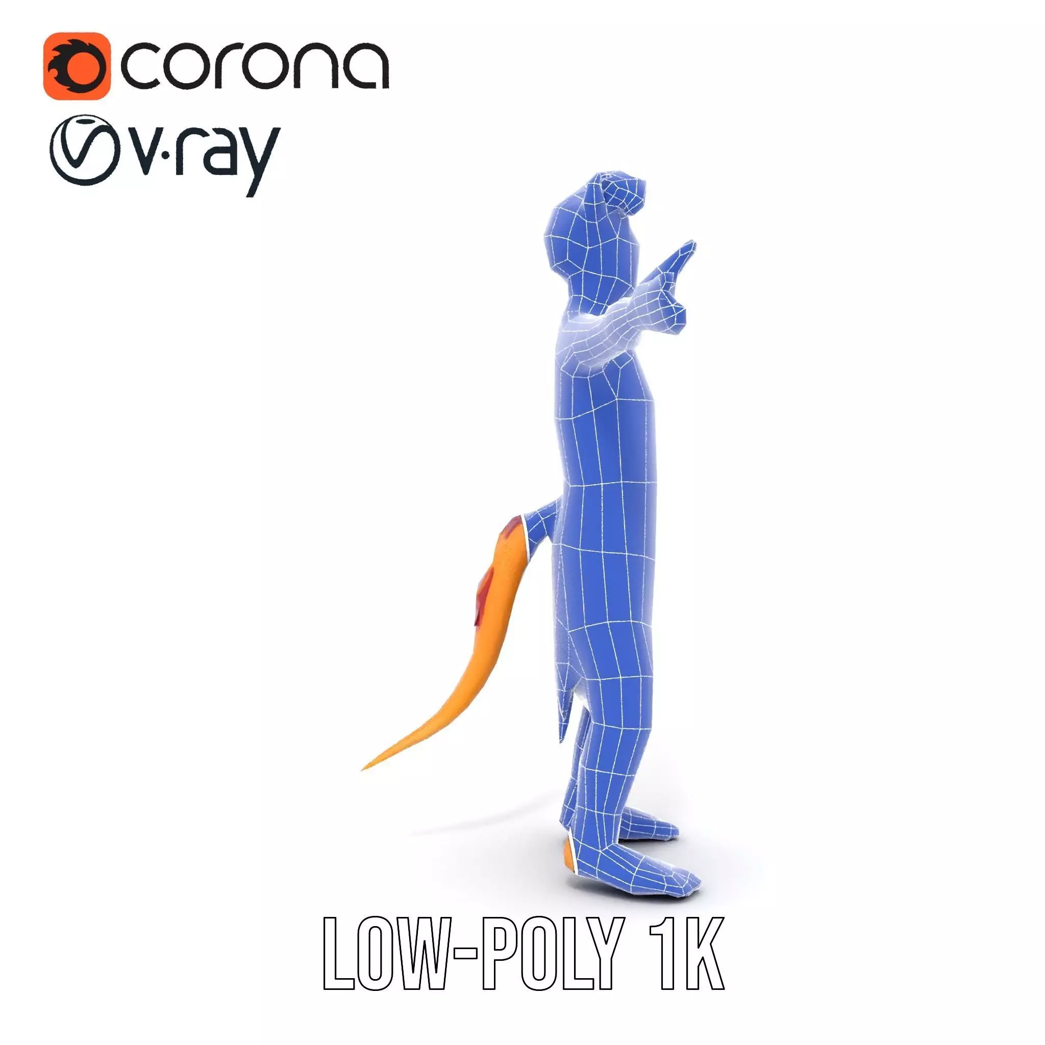 Colorful Horned Creature Model Pack Low-poly 3D model_31