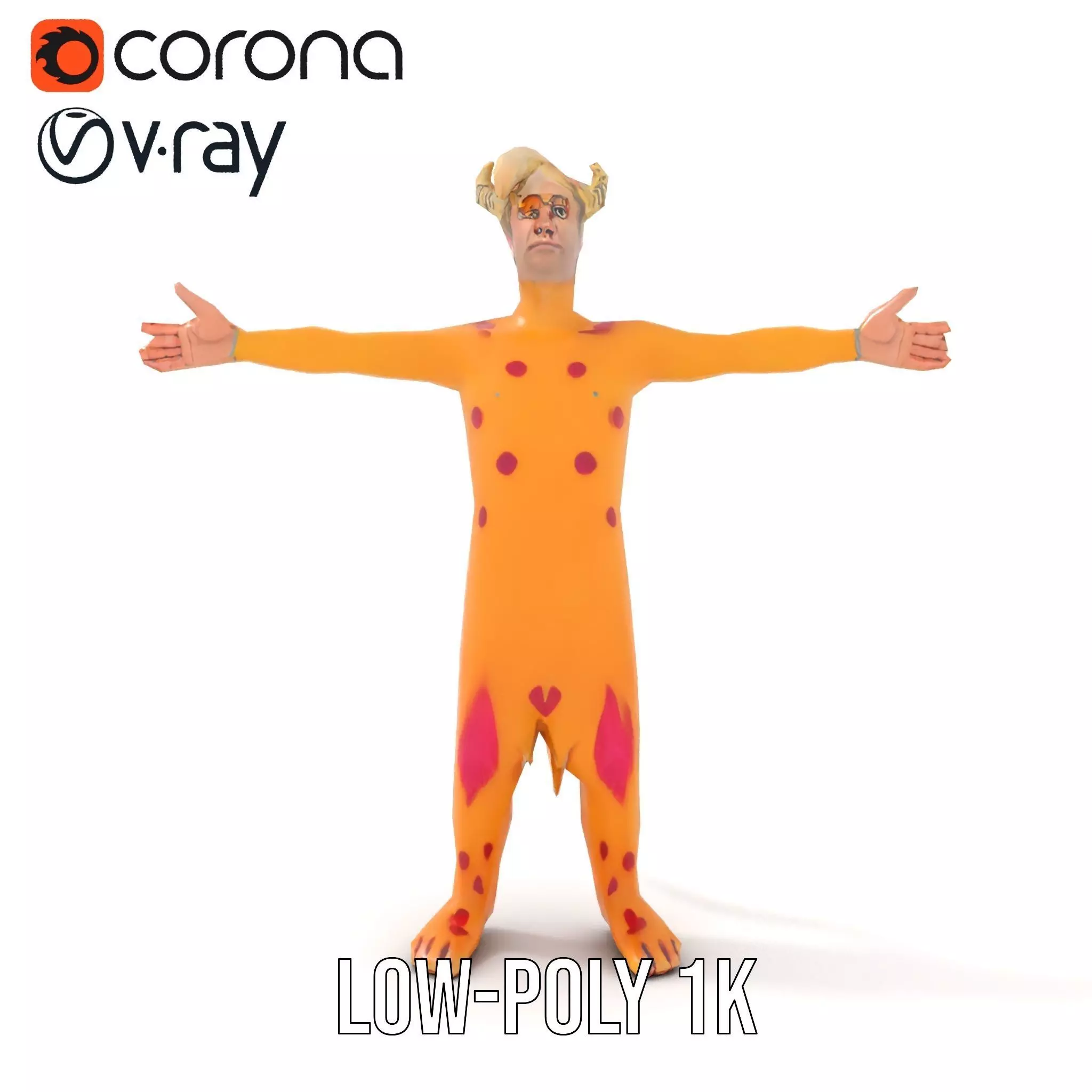 Colorful Horned Creature Model Pack Low-poly 3D model_22