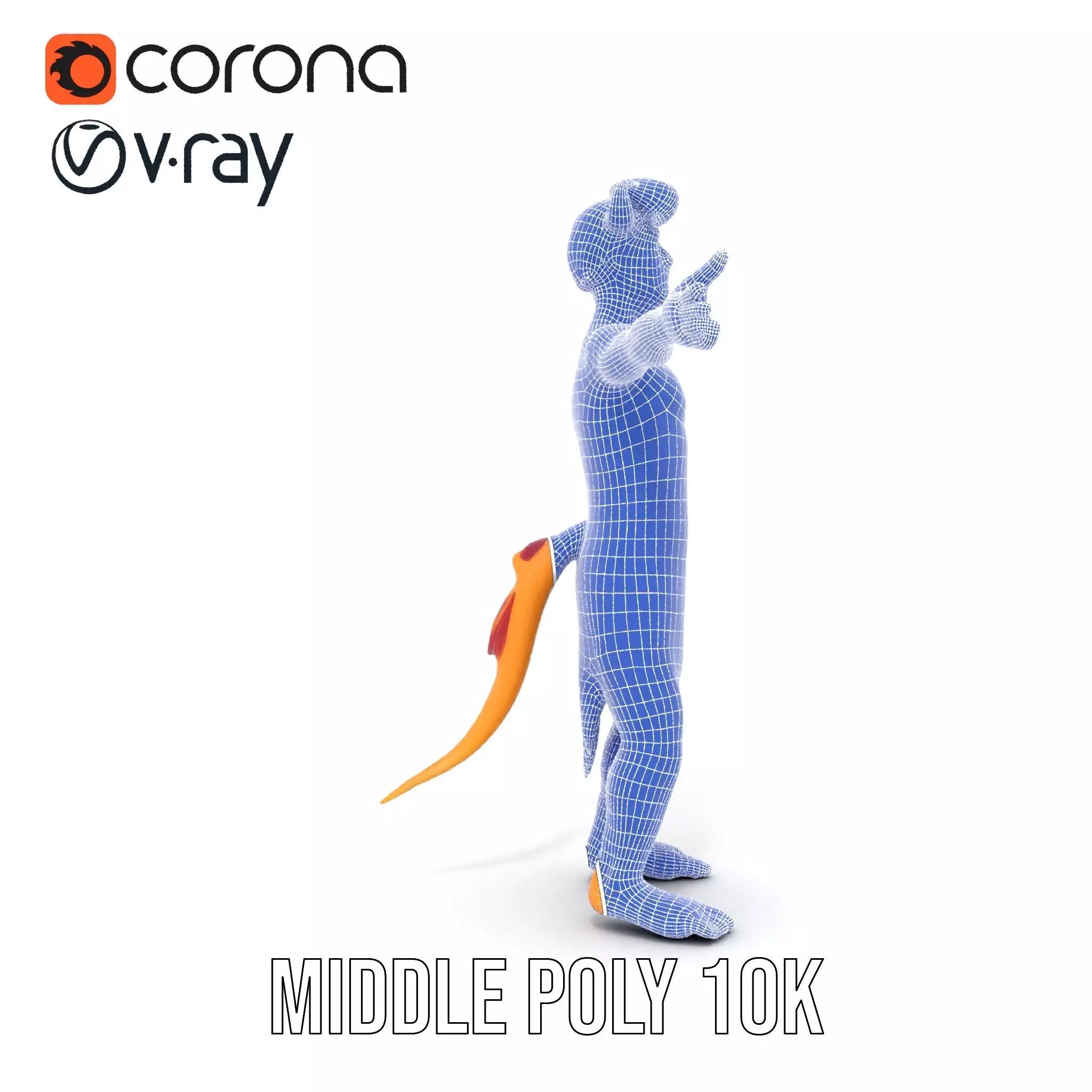 Colorful Horned Creature Model Pack Low-poly 3D model_24