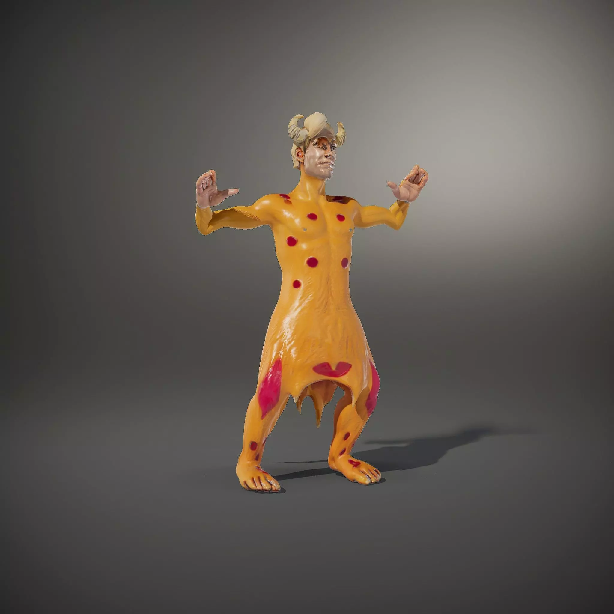 Colorful Horned Creature Model Pack Low-poly 3D model_35