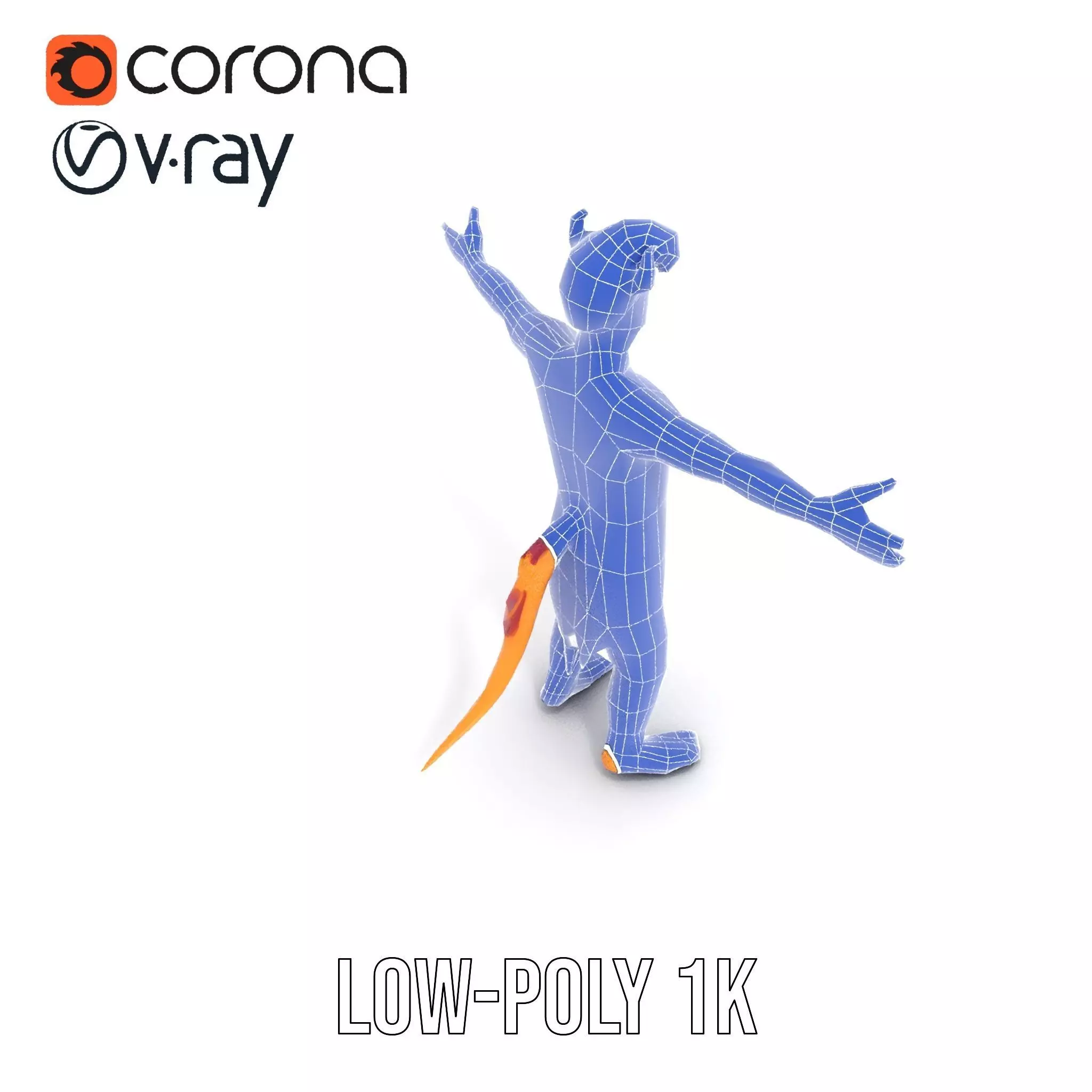 Colorful Horned Creature Model Pack Low-poly 3D model_25