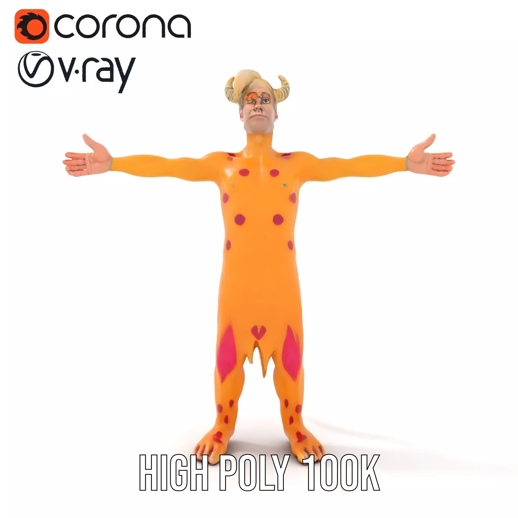 Colorful Horned Creature Model Pack Low-poly 3D model_29