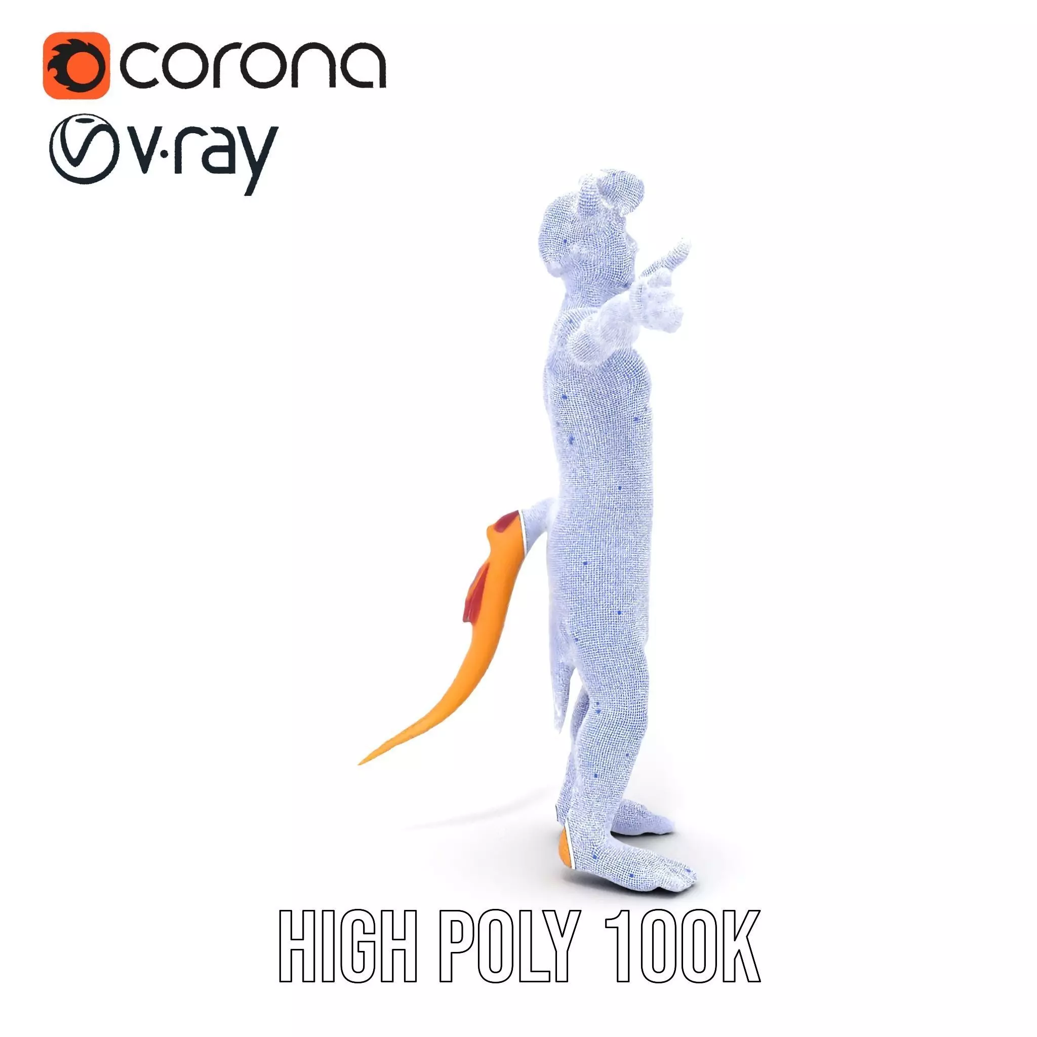 Colorful Horned Creature Model Pack Low-poly 3D model_33