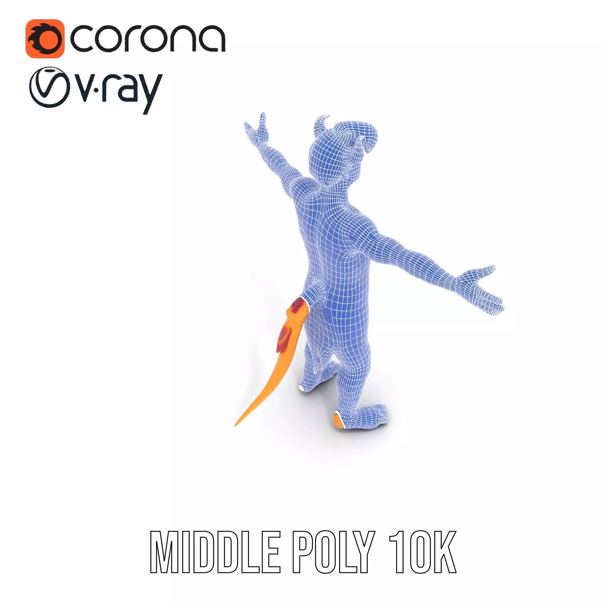 Colorful Horned Creature Model Pack Low-poly 3D model_27