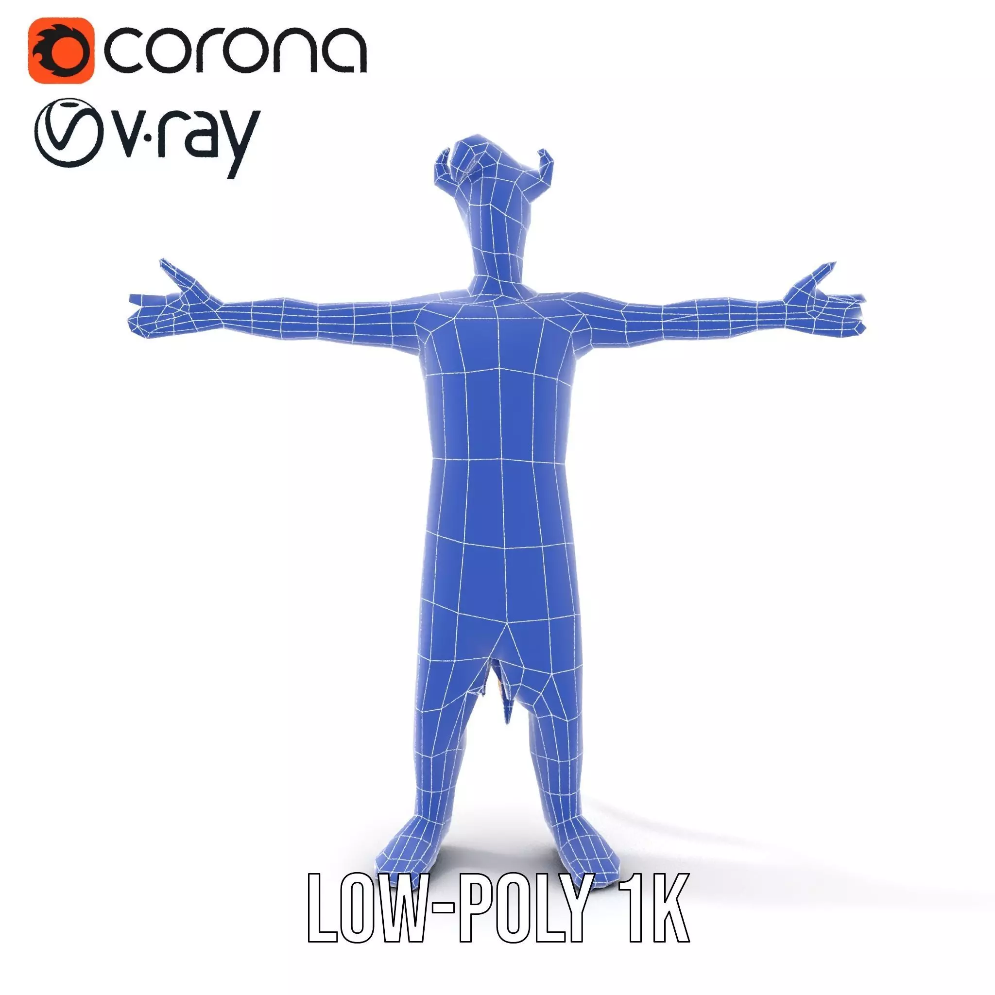 Colorful Horned Creature Model Pack Low-poly 3D model_16