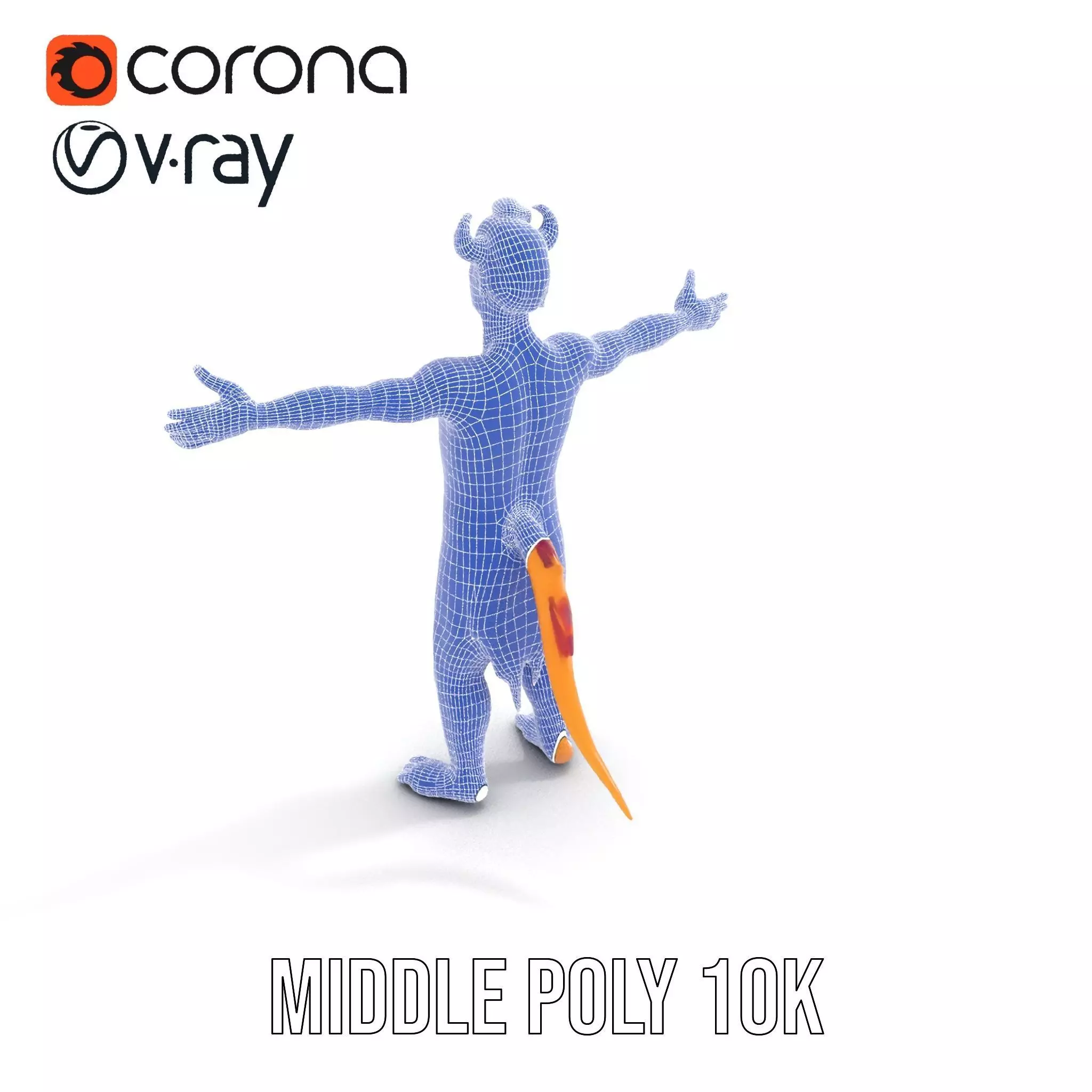 Colorful Horned Creature Model Pack Low-poly 3D model_18