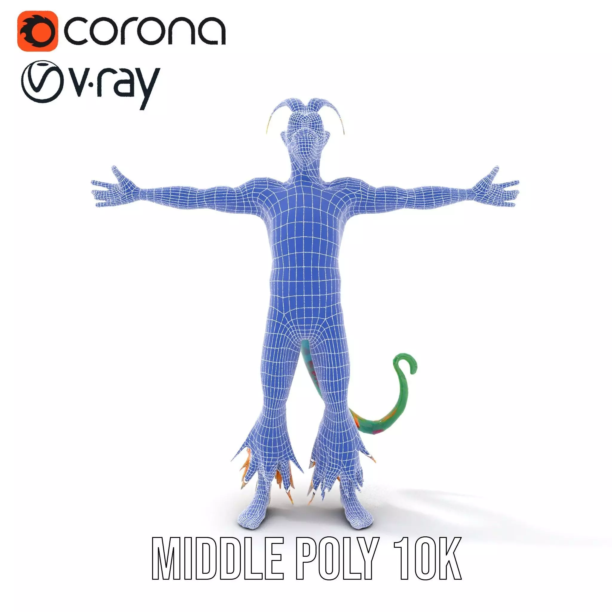 Colorful Cartoon Creature Model Pack with Textured Fur Low-poly 3D model_24