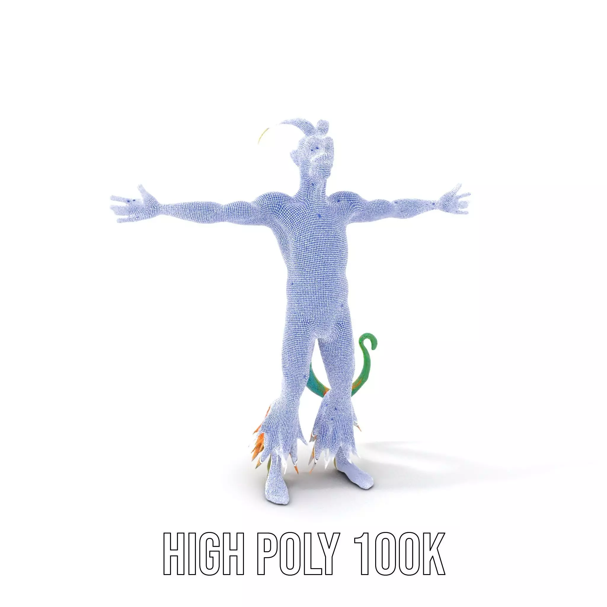 Colorful Cartoon Creature Model Pack with Textured Fur Low-poly 3D model_4