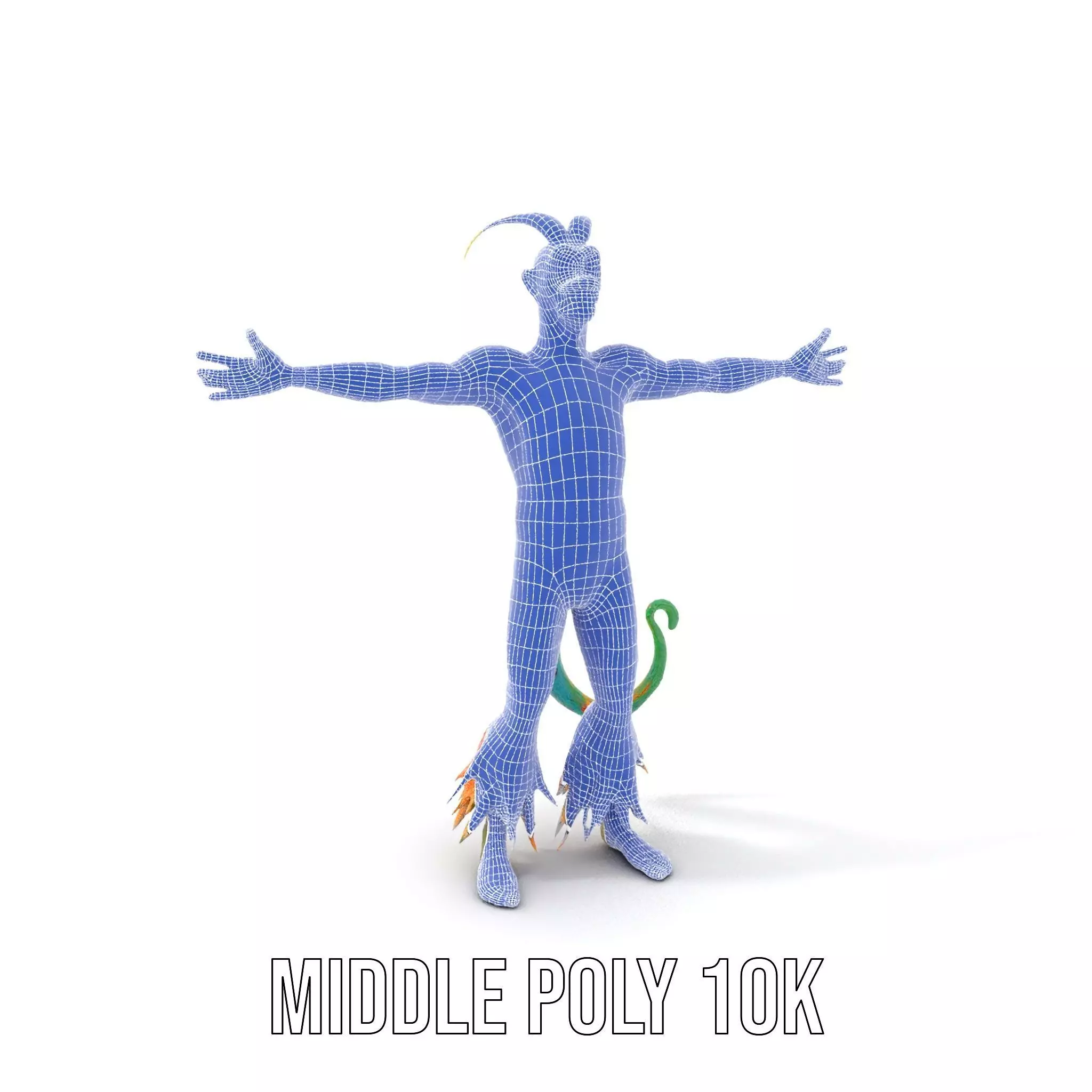 Colorful Cartoon Creature Model Pack with Textured Fur Low-poly 3D model_26