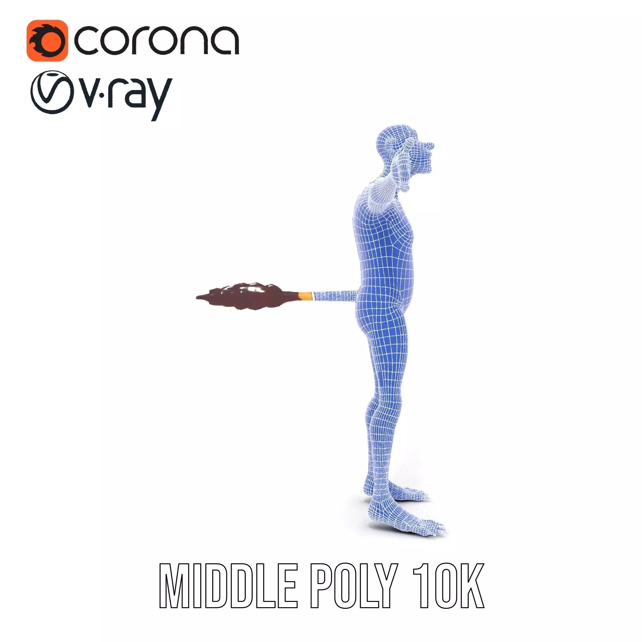 Cartoon Spotted Monkey Character Model Pack for Animation and... Low-poly 3D model_24