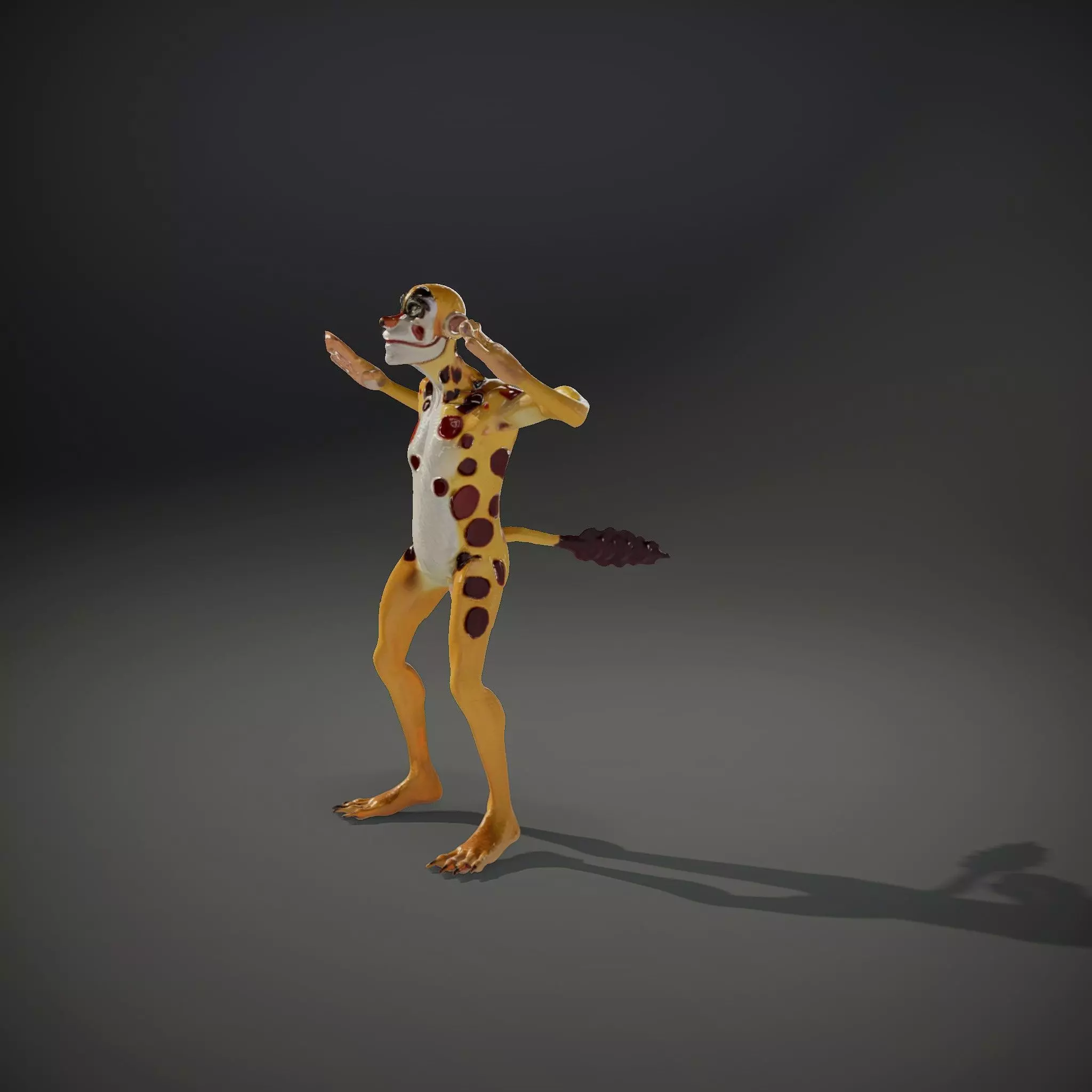 Cartoon Spotted Monkey Character Model Pack for Animation and... Low-poly 3D model_34