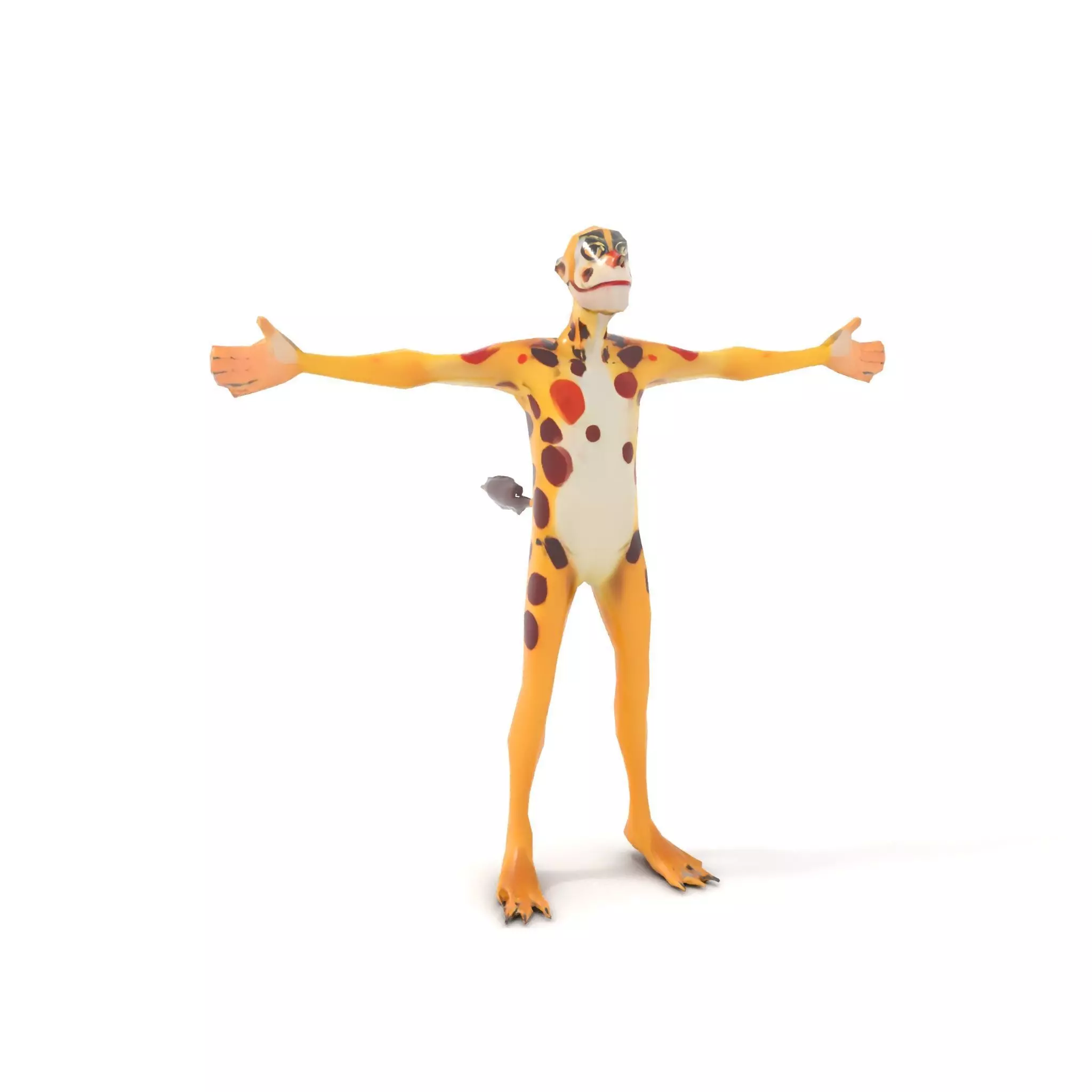 Cartoon Spotted Monkey Character Model Pack for Animation and... Low-poly 3D model_9