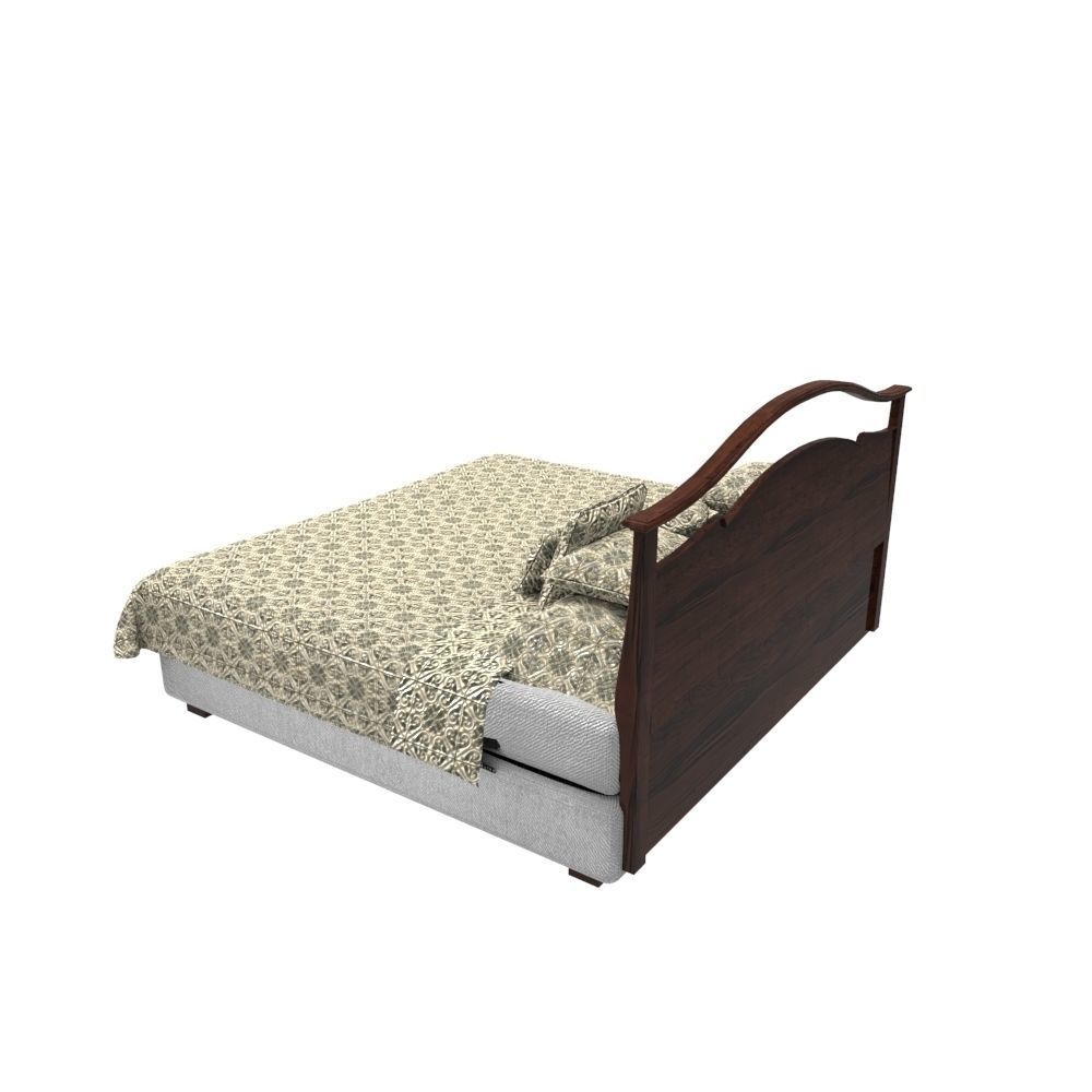 Kingsize Bed Low-poly 3D model_20