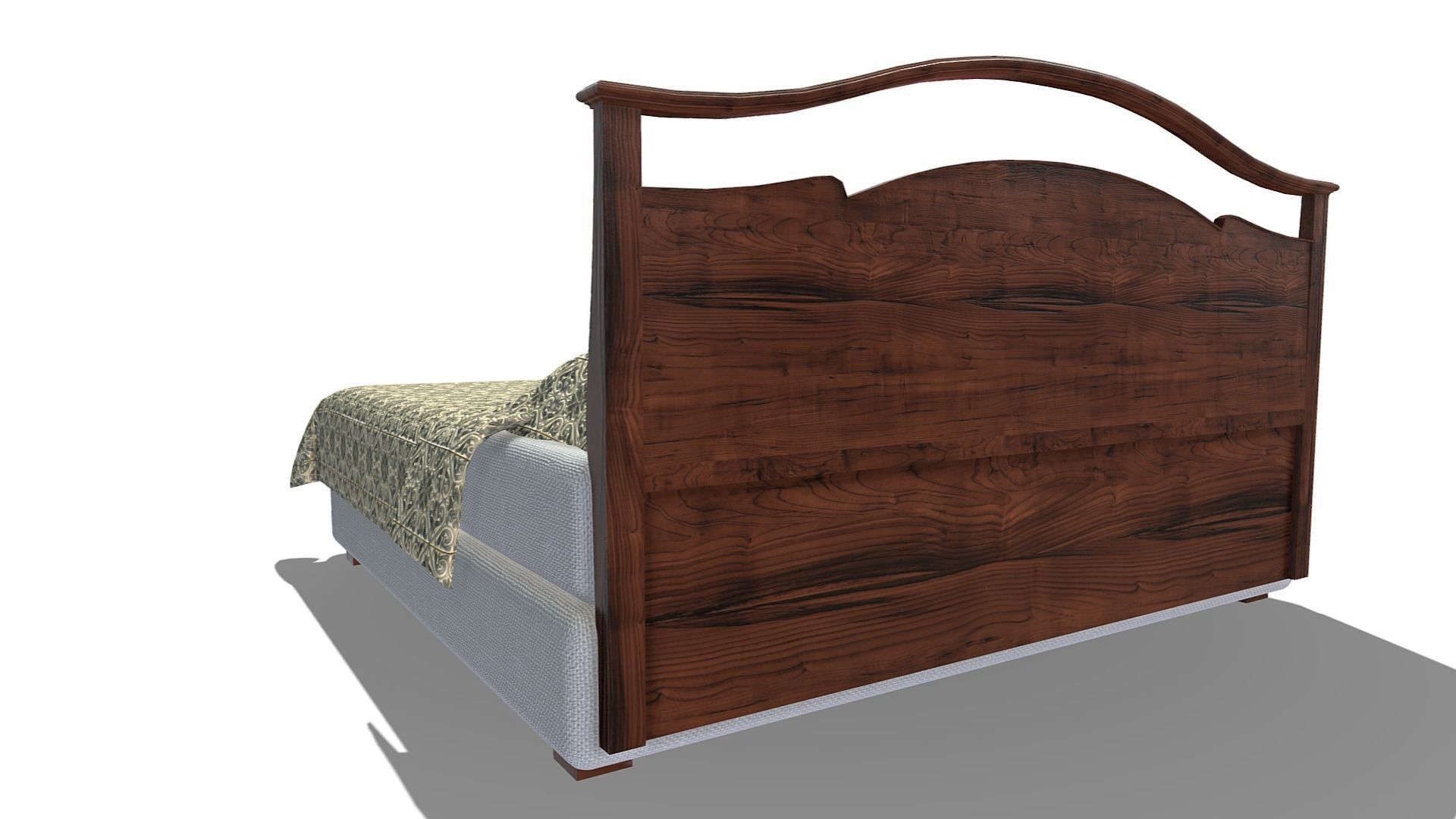 Kingsize Bed Low-poly 3D model_16