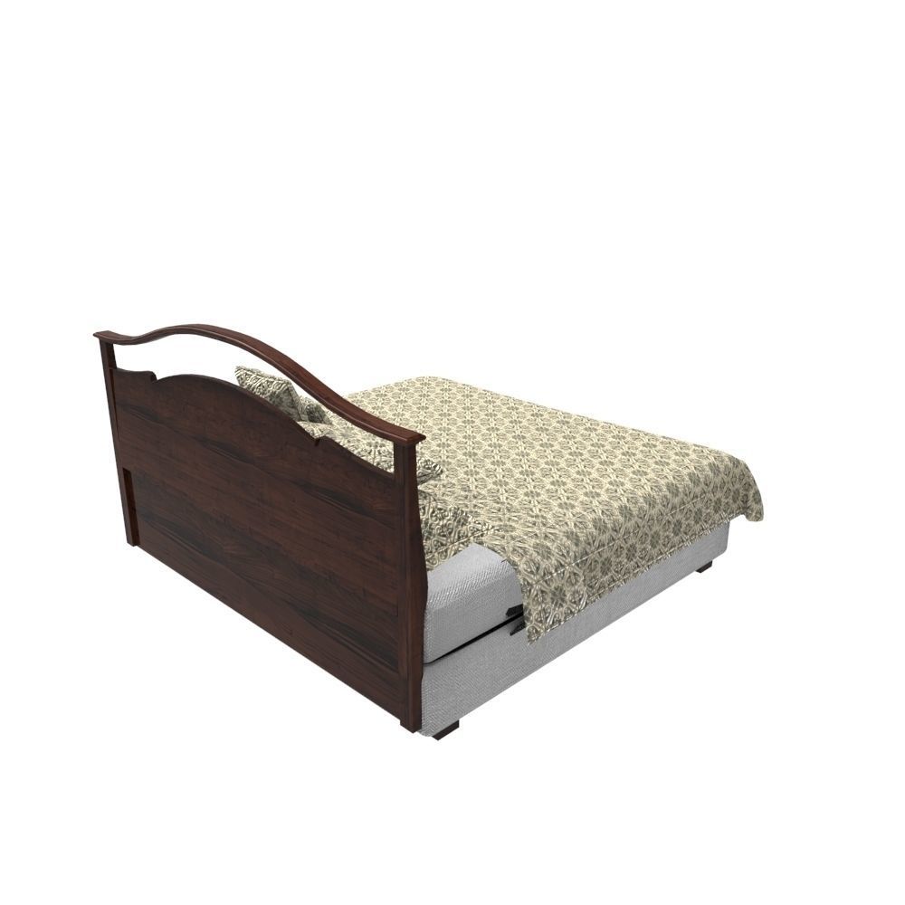 Kingsize Bed Low-poly 3D model_22