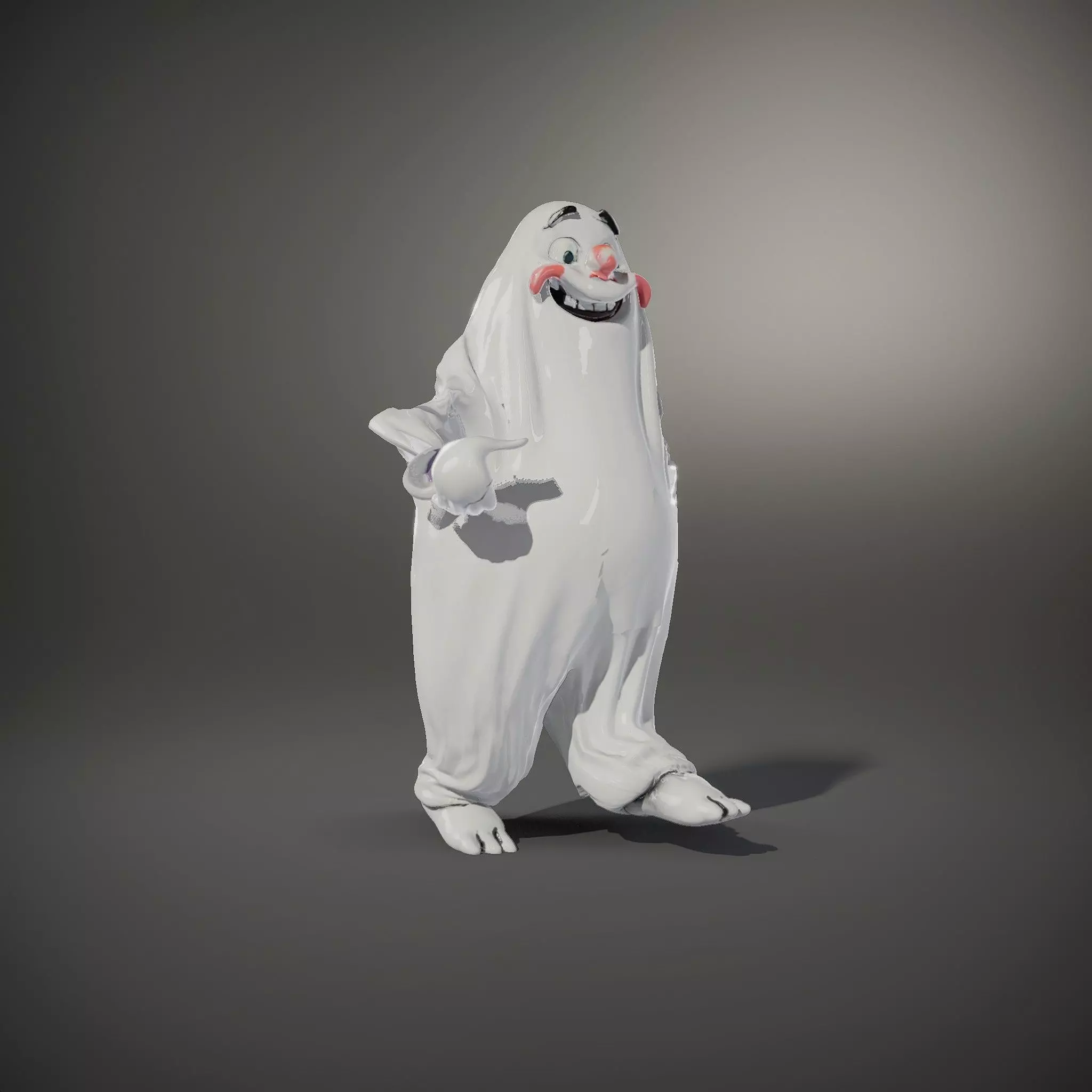 Friendly Ghost Character Model  Rigged and Animated Low-poly 3D model_34