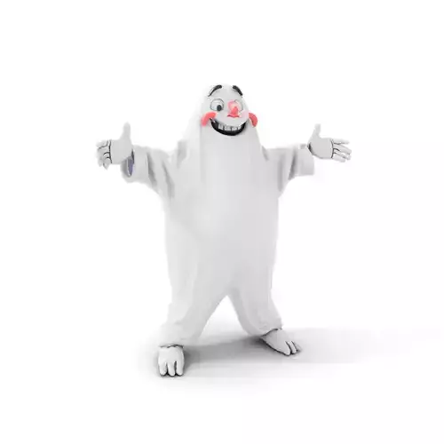 Friendly Ghost Character Model  Rigged and Animated Low-poly 3D model