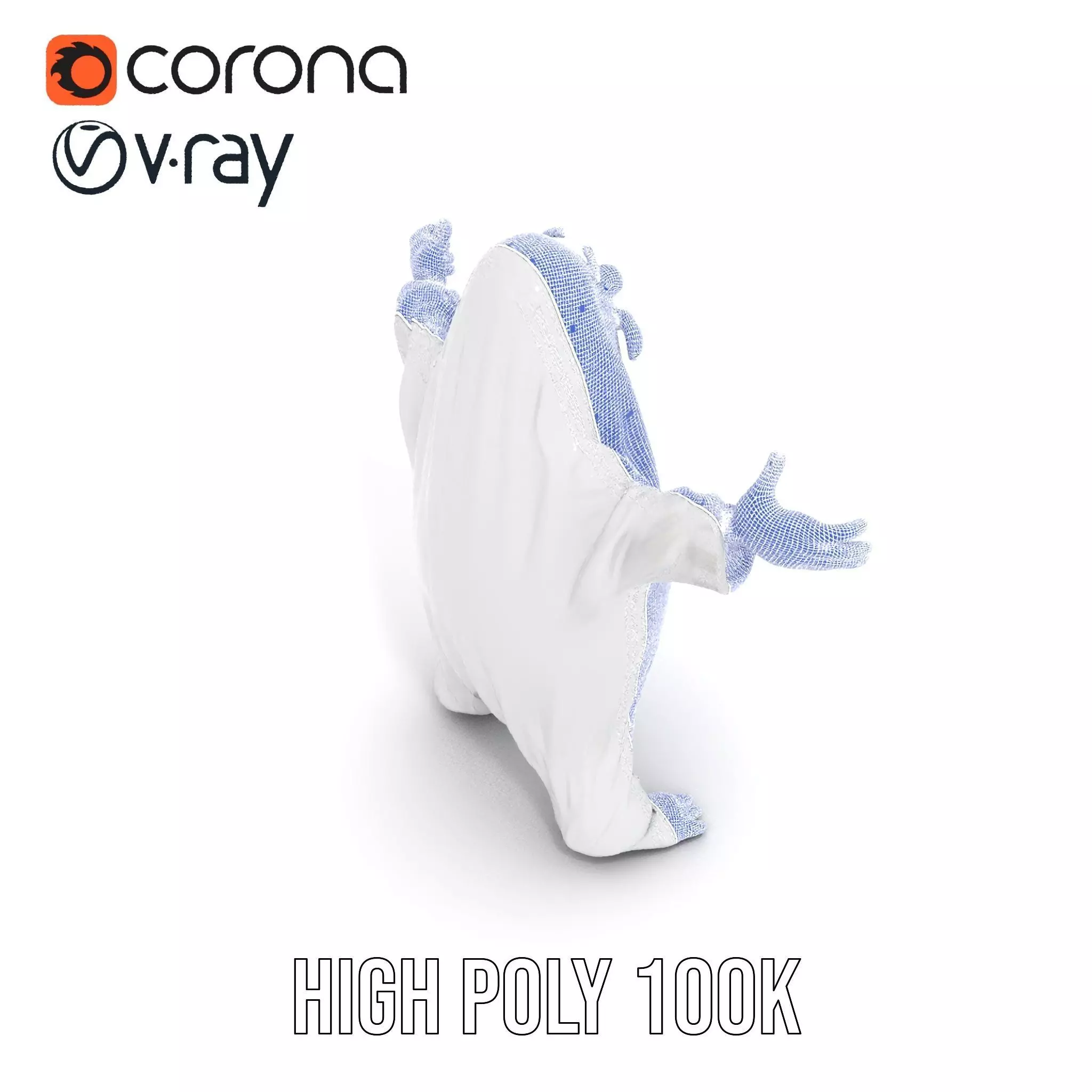 Friendly Ghost Character Model  Rigged and Animated Low-poly 3D model_29