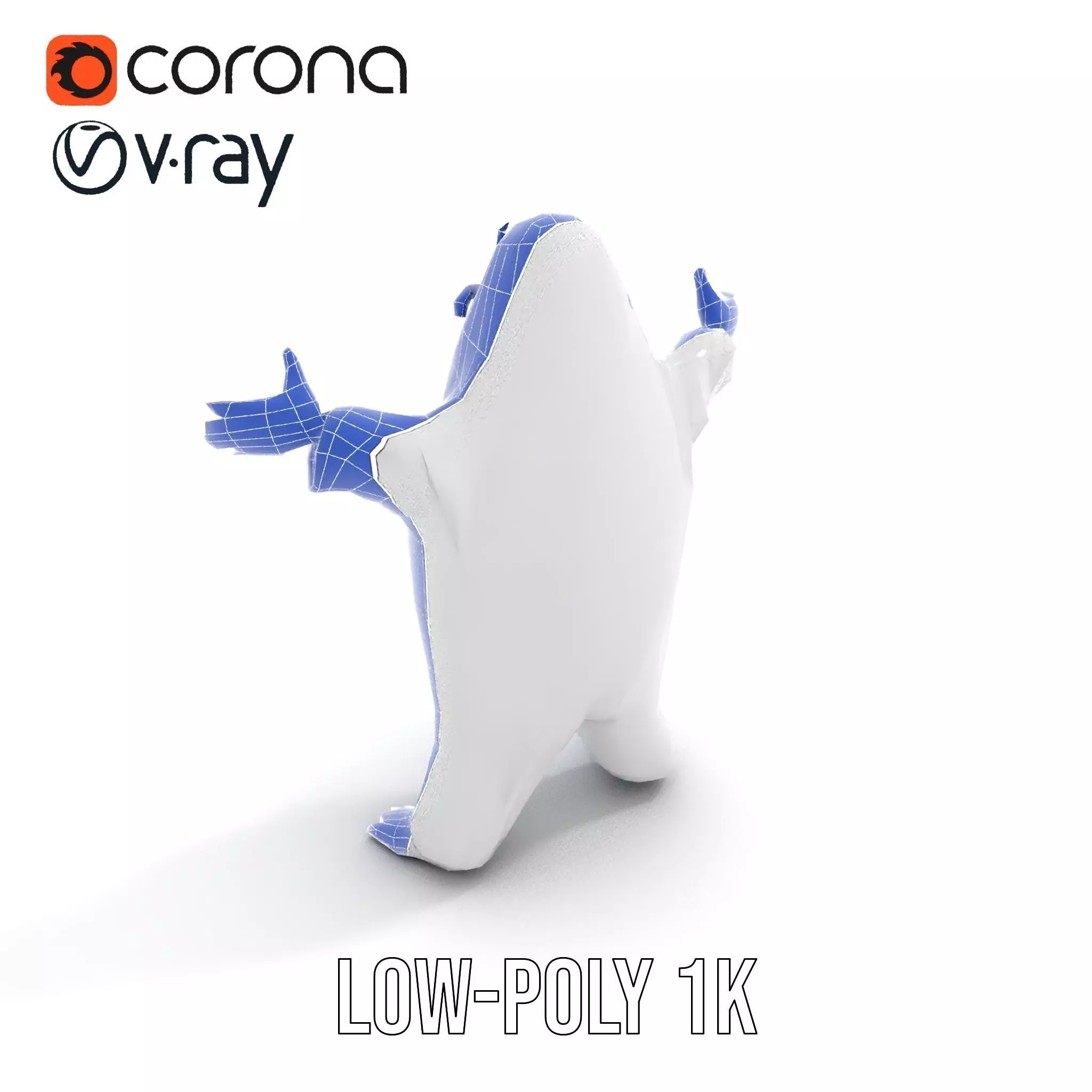 Friendly Ghost Character Model  Rigged and Animated Low-poly 3D model_22