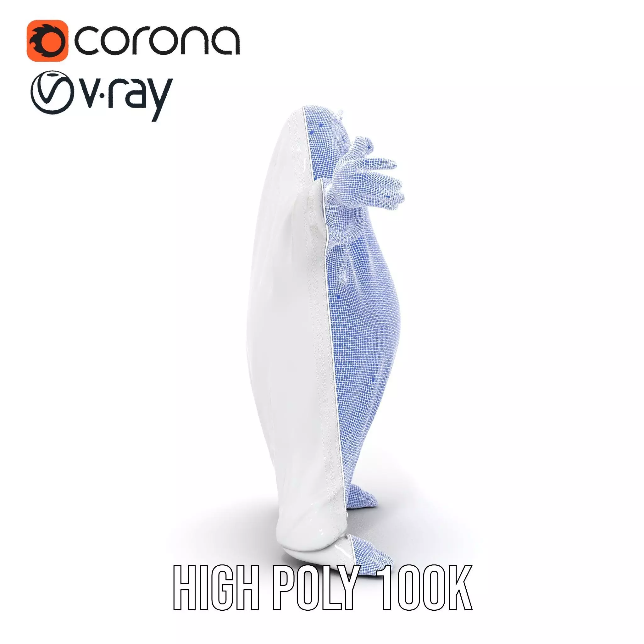 Friendly Ghost Character Model  Rigged and Animated Low-poly 3D model_32