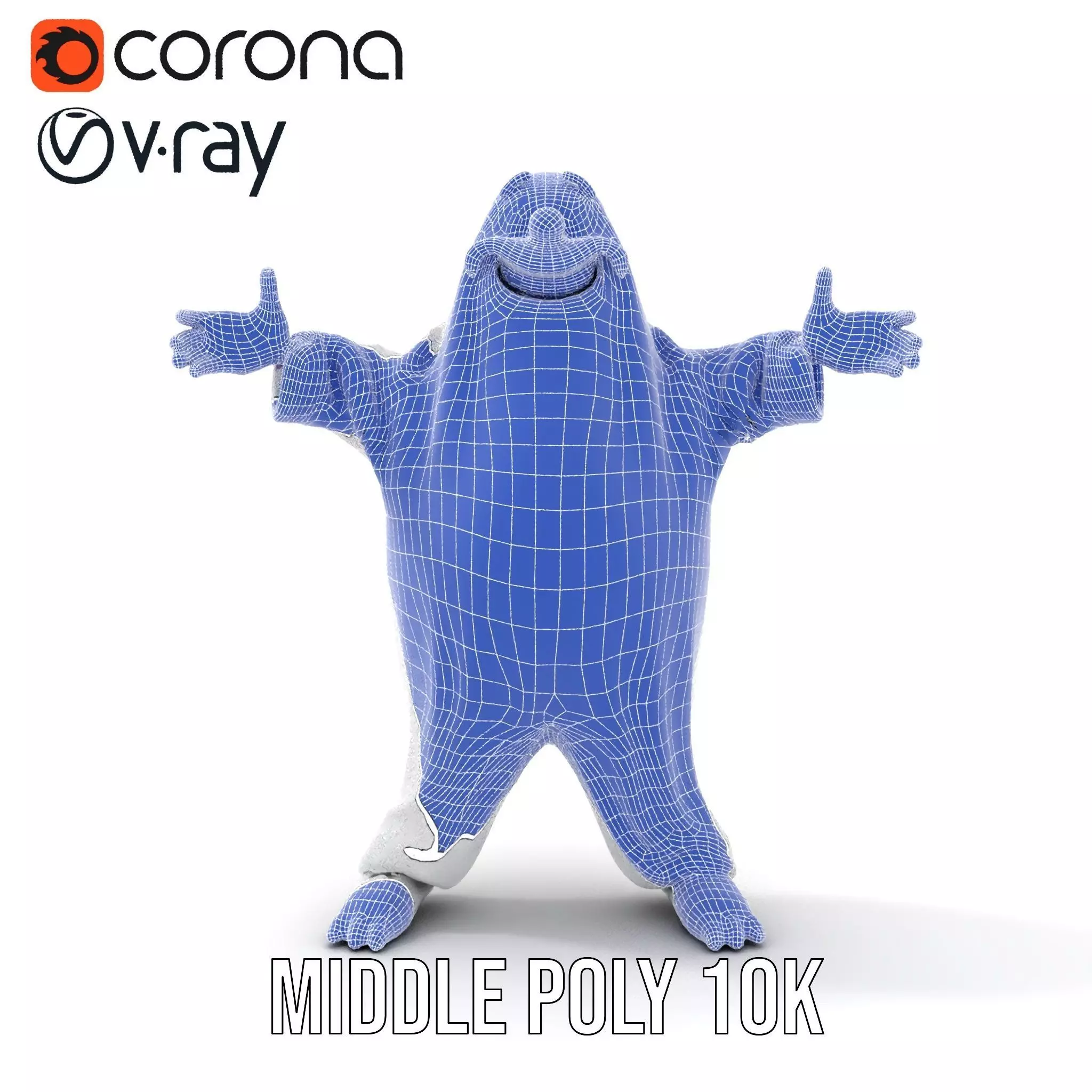 Friendly Ghost Character Model  Rigged and Animated Low-poly 3D model_6