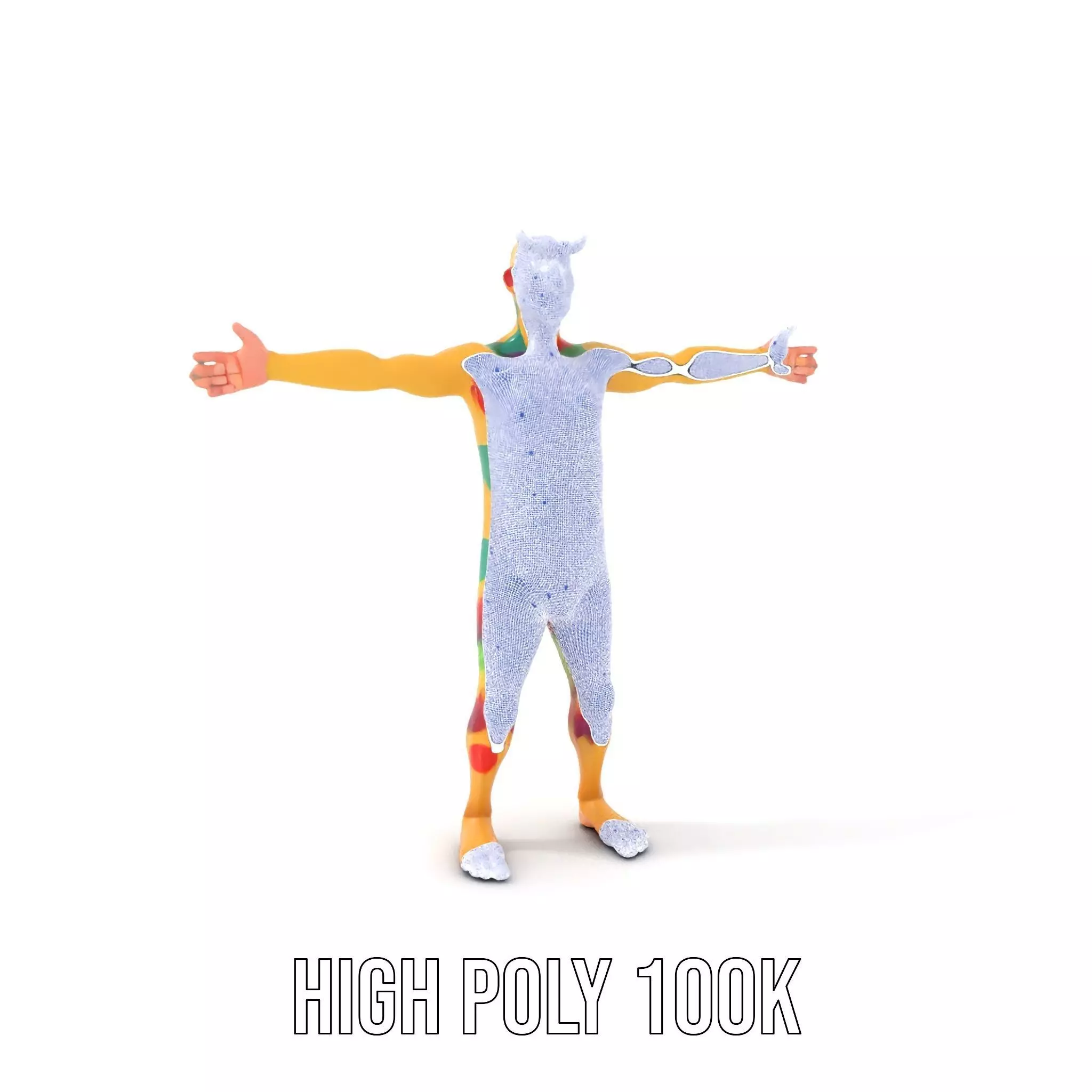 Colorful Monster Character Model Pack with Fur and Horns Low-poly 3D model_5