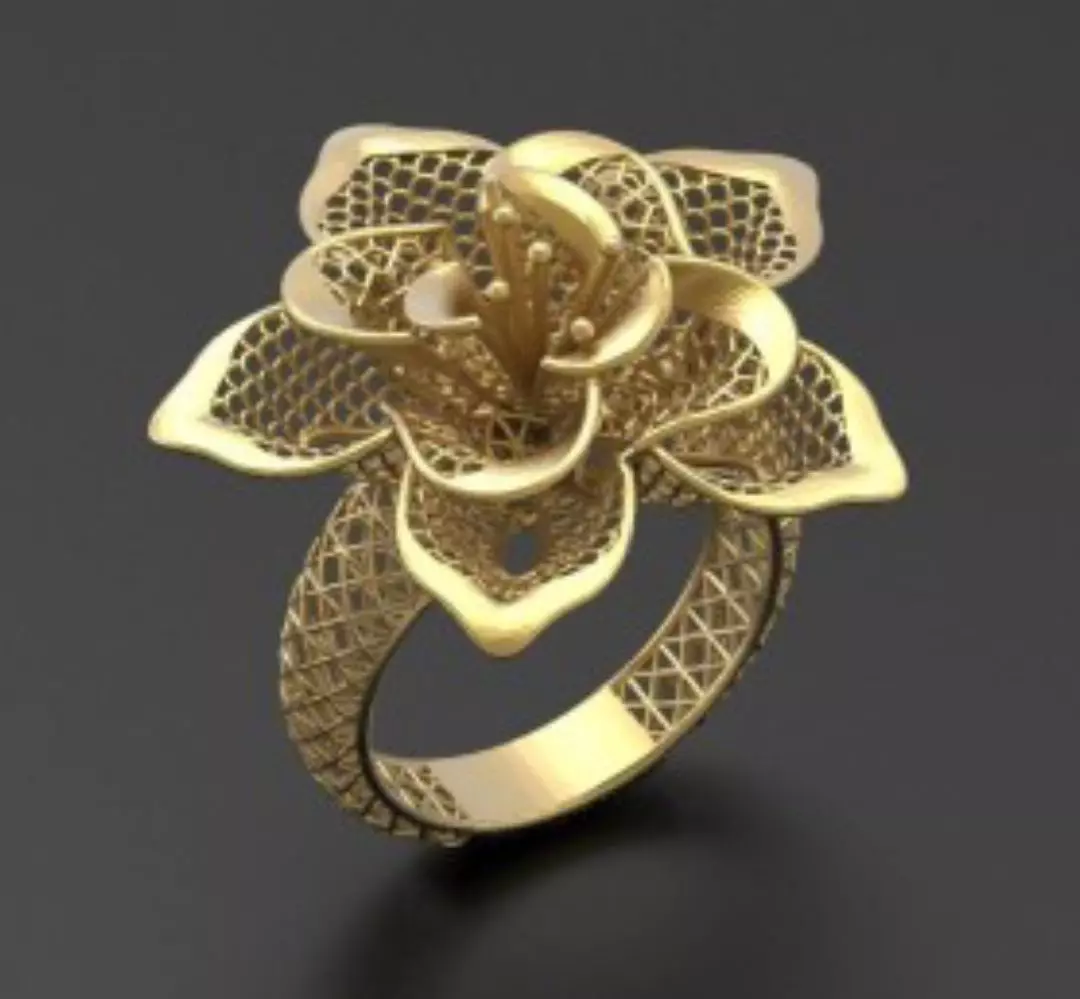 Flower Tarkish Ring turkish Ring Jali Ring new Ring Ring foowe 3D model