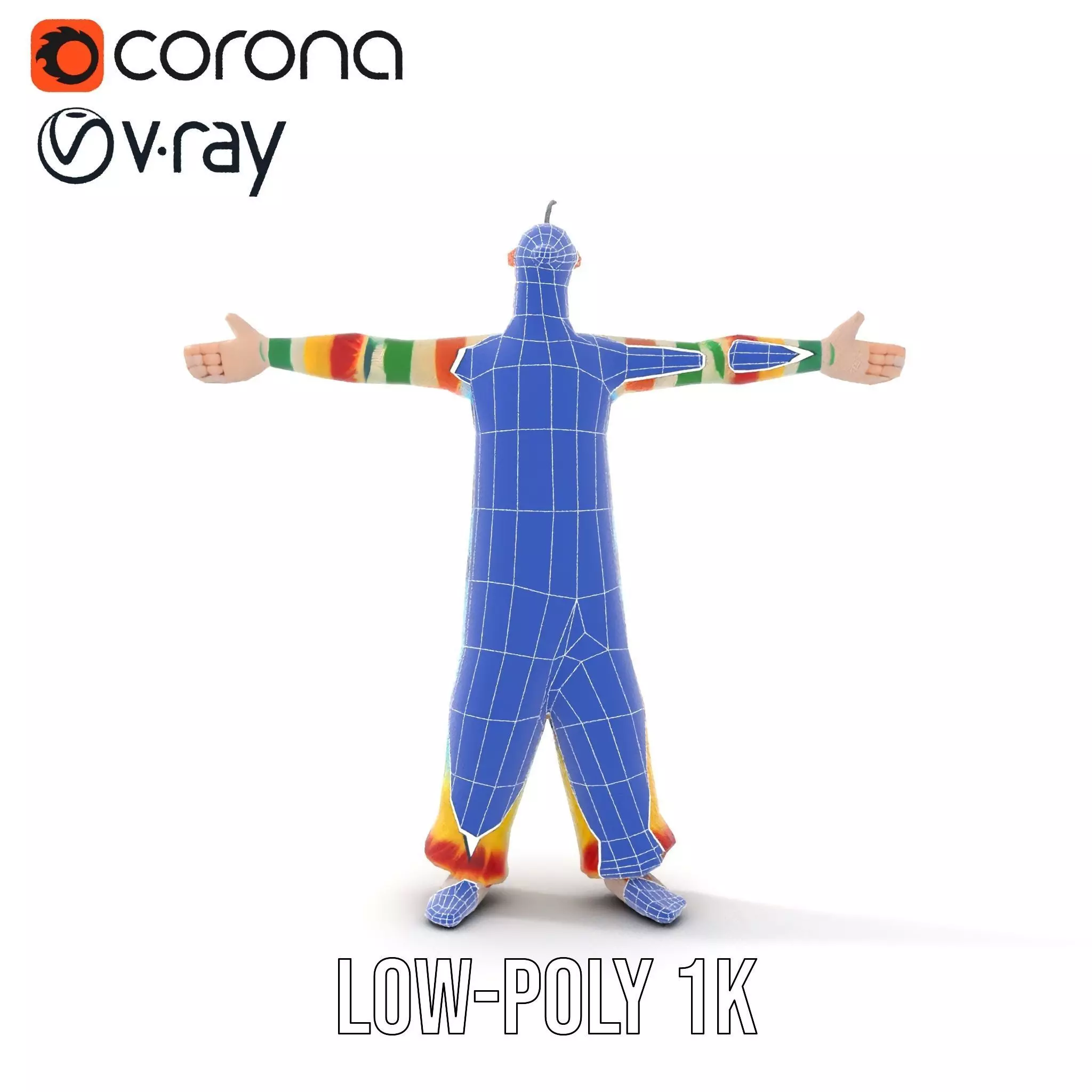 Colorful Fuzzy Character Model Pack Low-poly 3D model_27